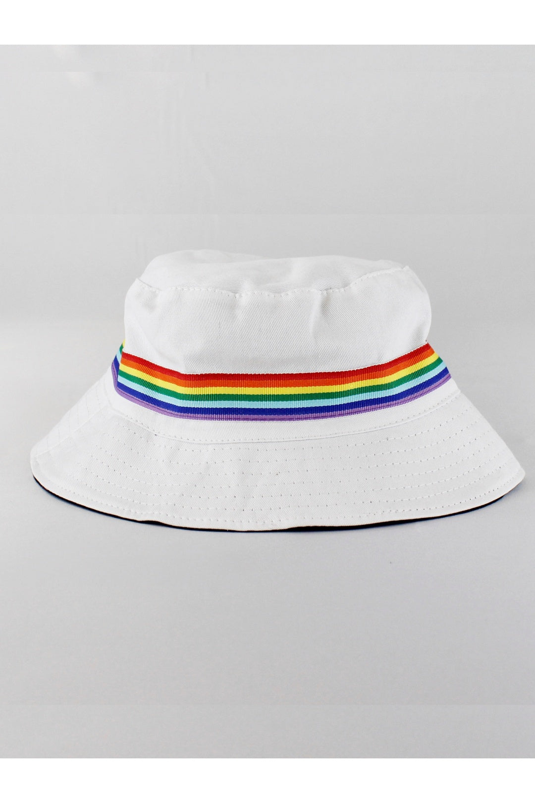  Reversible Bucket Hat with Rainbow Band, Image 1 of 2