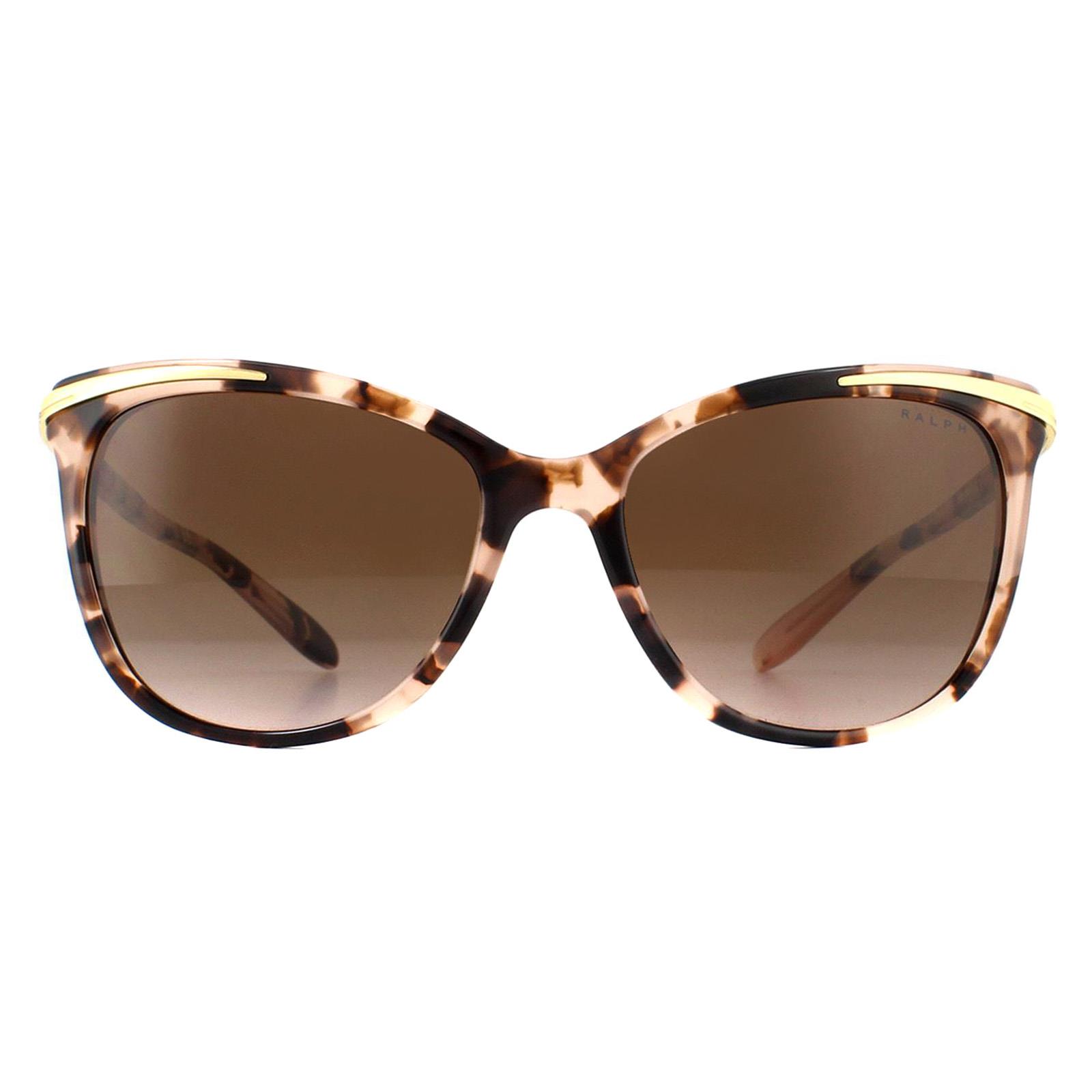 Brown Ralph Brown Cat Eye Pink Tortoise Dark Brown Gradient Sunglasses, Image 1 of 4