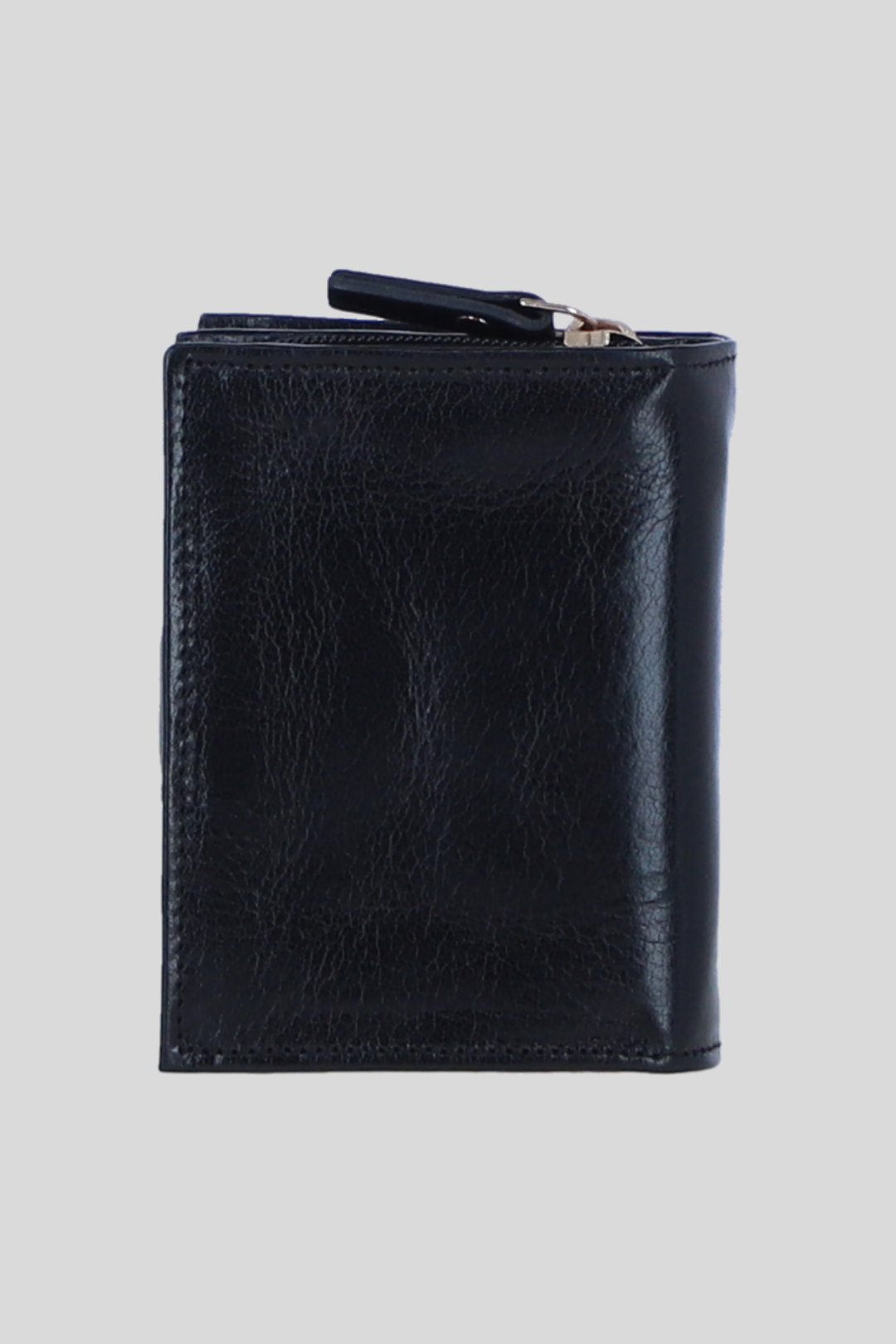 Black Real Leather RFID Protected Trifold Purse, Image 4 of 4
