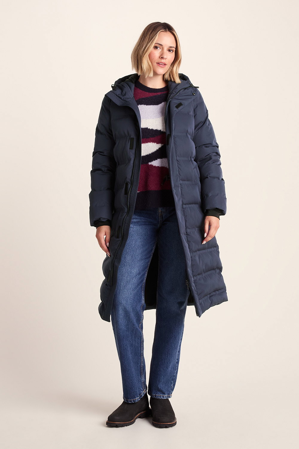 Indigo Glaston Shower Resistant Insulated Parka, Image 4 of 6