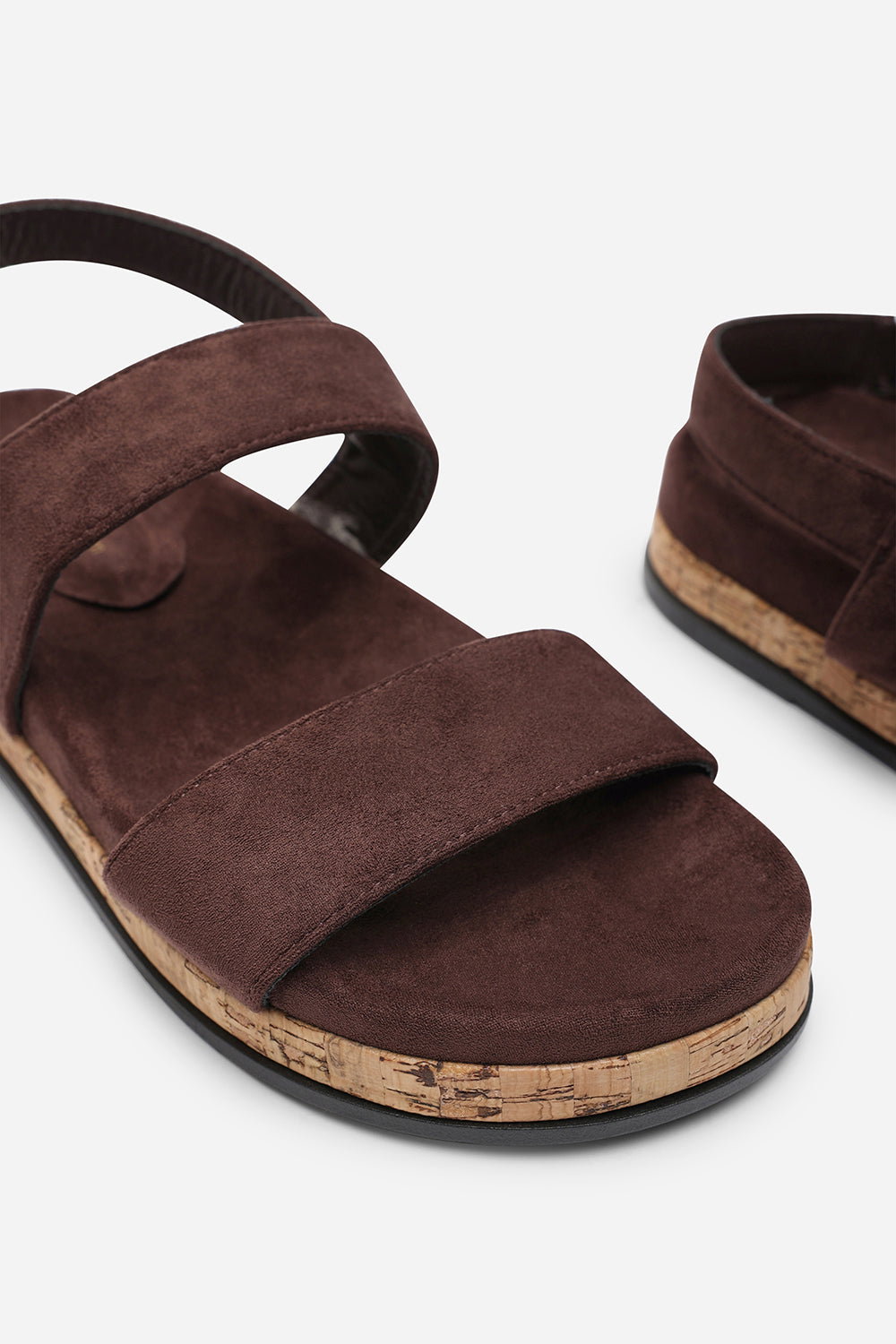 Dark Brown Where's That From Dark Brown Banyan Double Strap Flatform Sandal, Image 6 of 8
