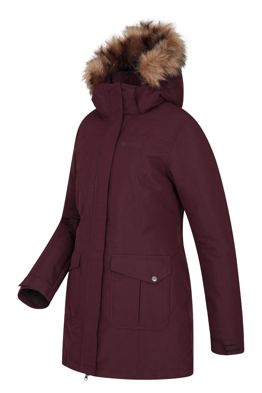 Burgundy Tarka II Long Padded Jacket, Image 3 of 5