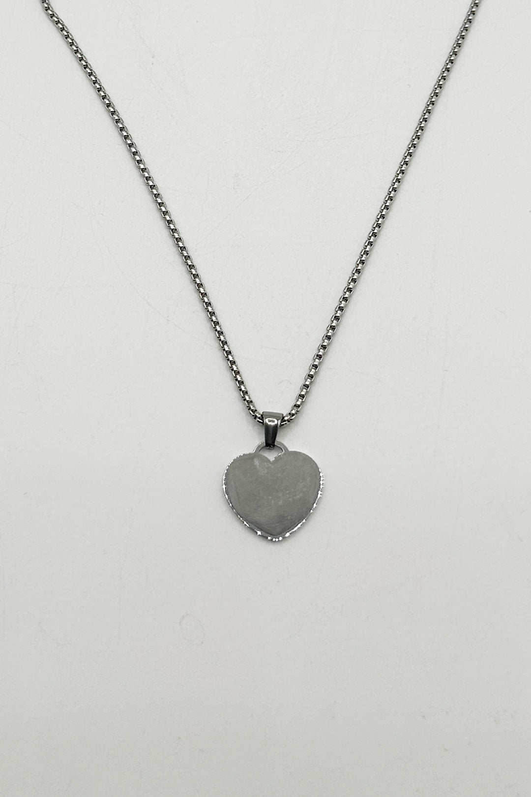 Silver Heart Shape Pendant Necklace - Gift Boxed, Image 4 of 5