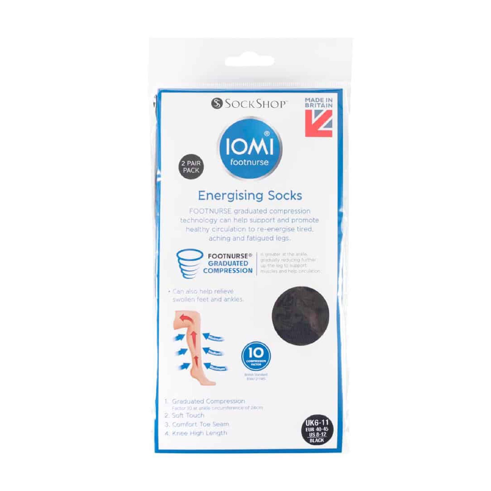 Black 2 Pairs of 80 Den Knee High Compression Socks, Image 3 of 3