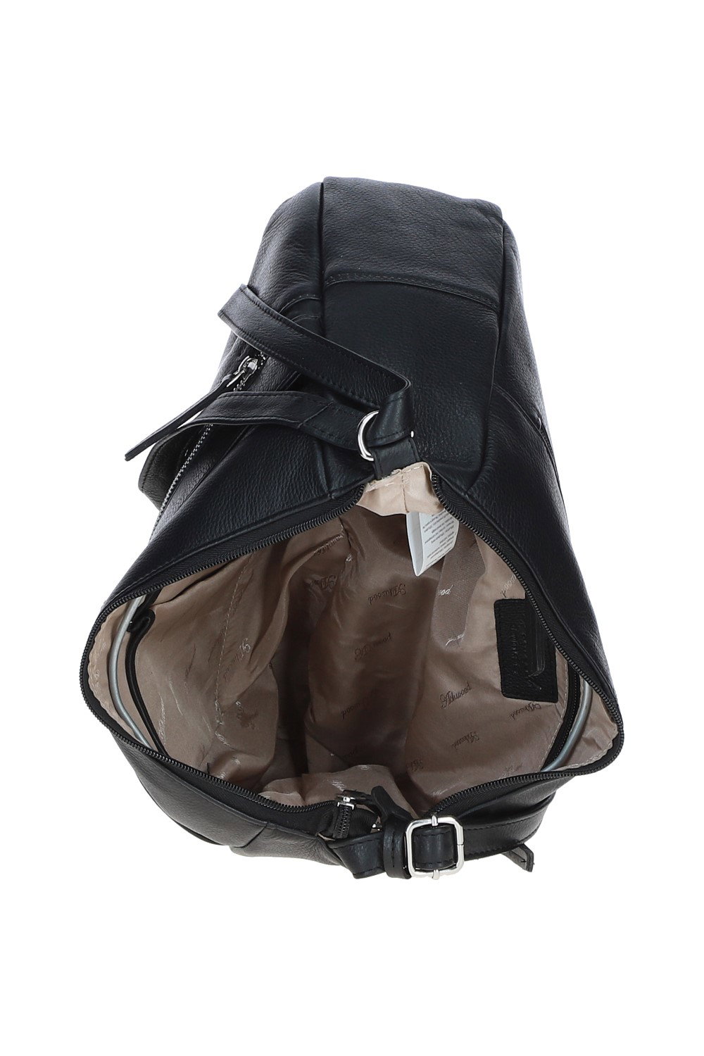 Black 'Meath' Real Leather Shoulder Bag, Image 5 of 5