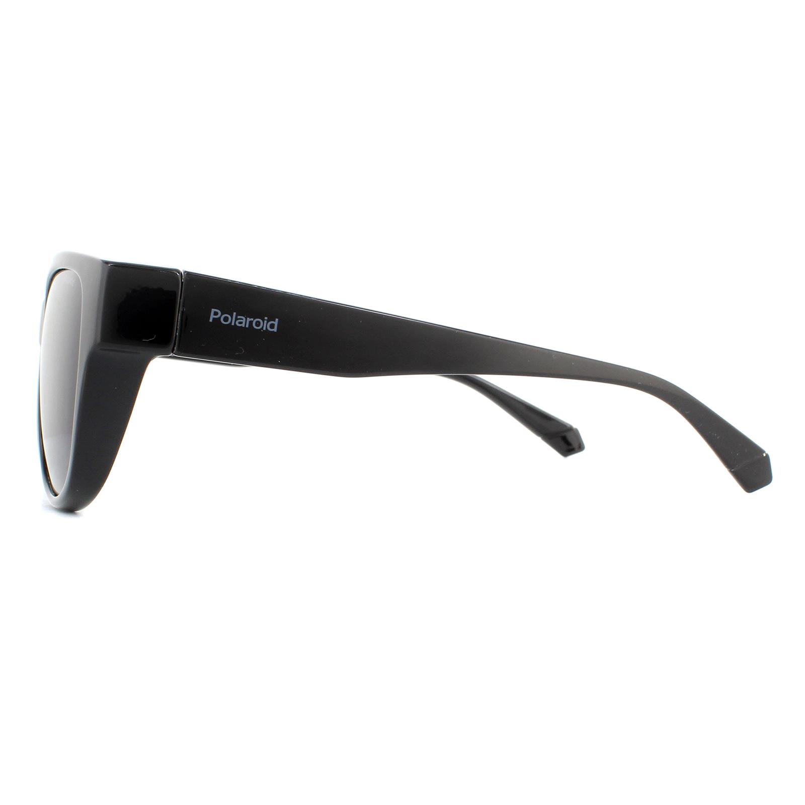 Black Polaroid Black Suncovers Square Black Grey Polarized Sunglasses, Image 3 of 4