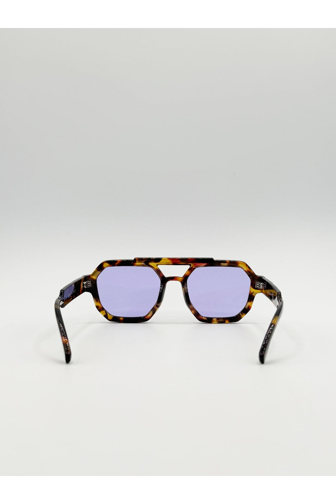 Dark Brown Angular Navigator Sunglasses, Image 4 of 4