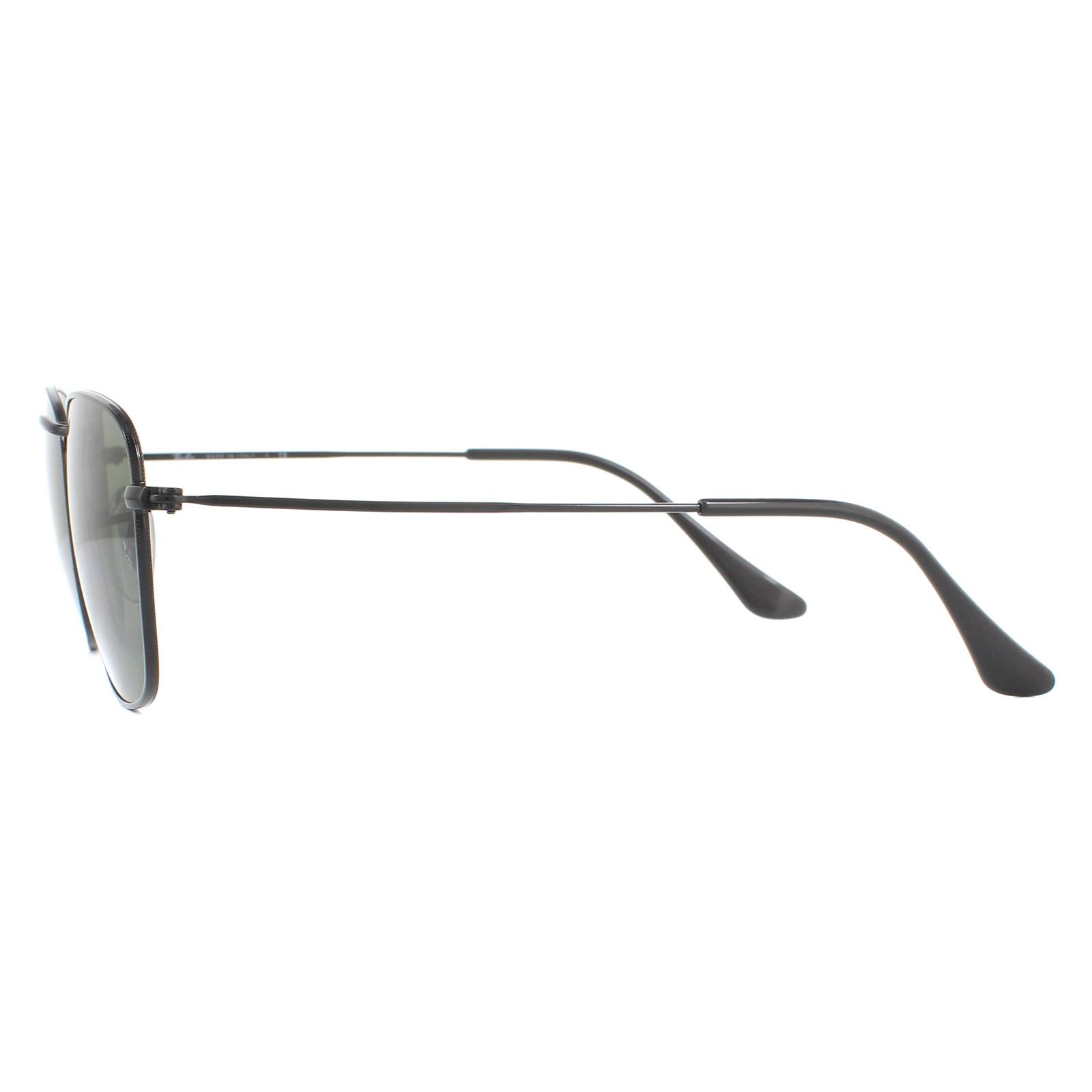 Black Round Polished Black Green G-15 Sunglasses, Image 3 of 4