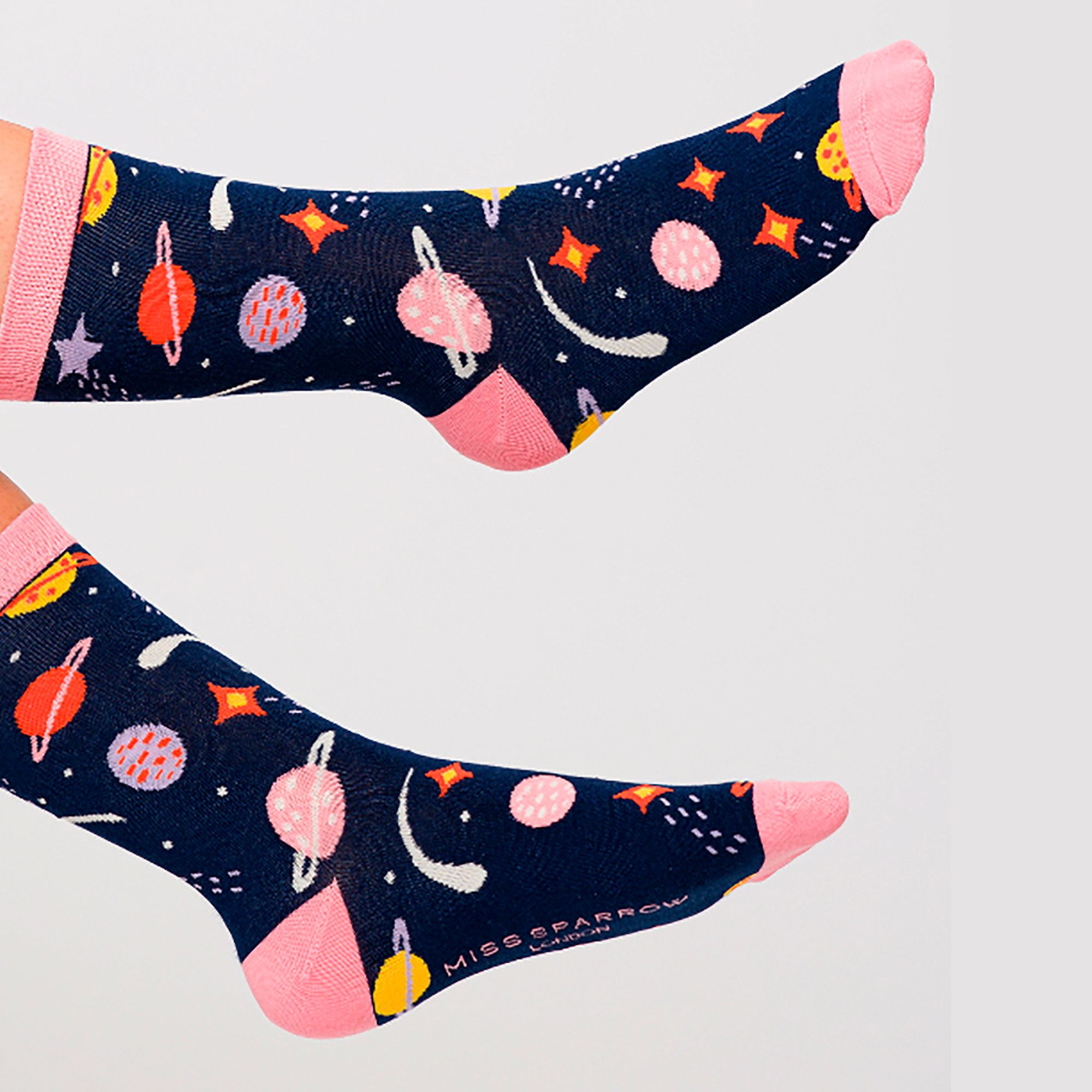 Multi 1 Pack Ladies Novelty Patterned Bamboo Socks, Image 4 of 5