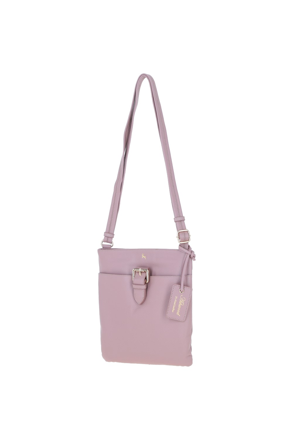 Light Pink 'Bella' Real Leather Crossbody Bag, Image 2 of 4