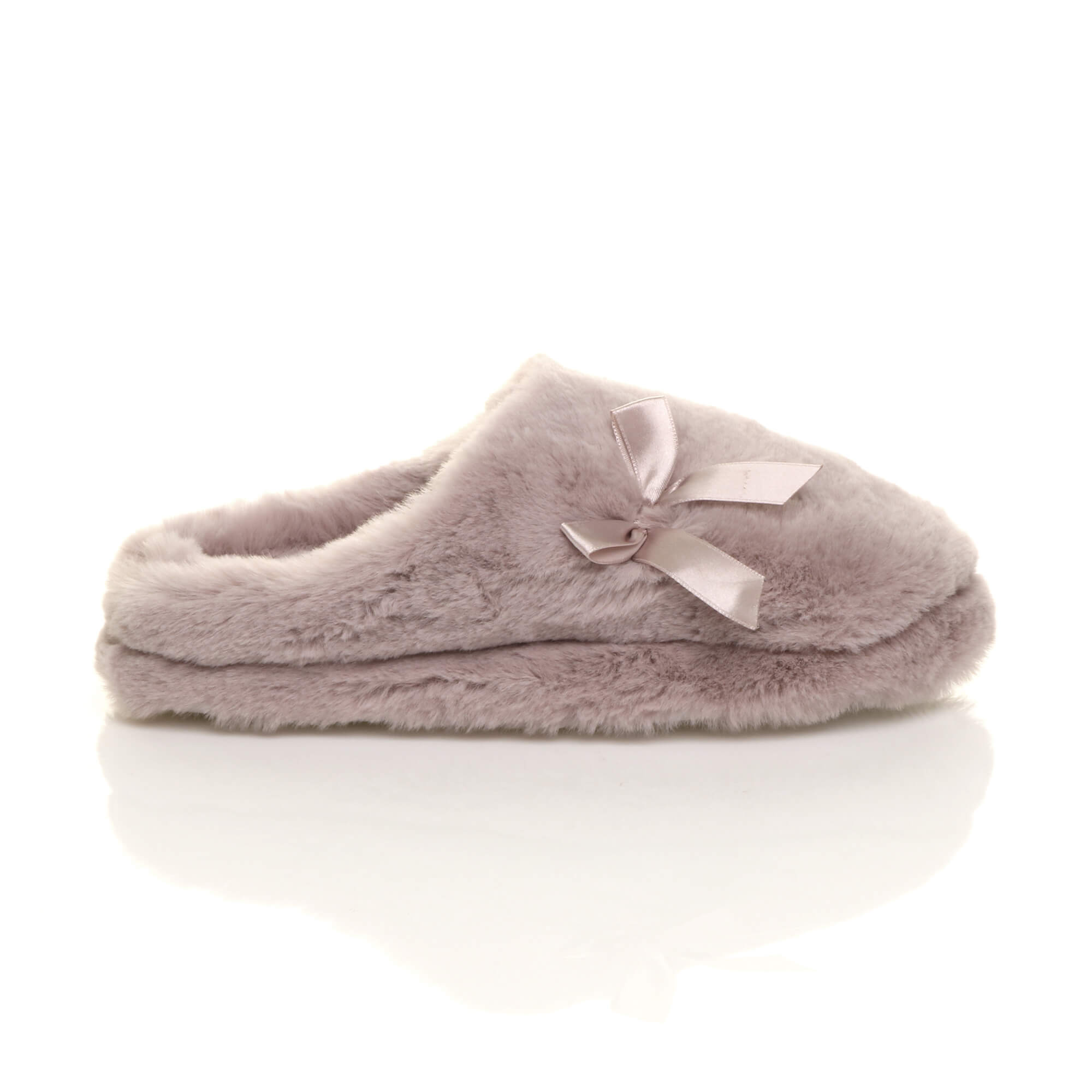 Mocha AJVANI Mocha Fluffy Mule Slippers, Image 2 of 6
