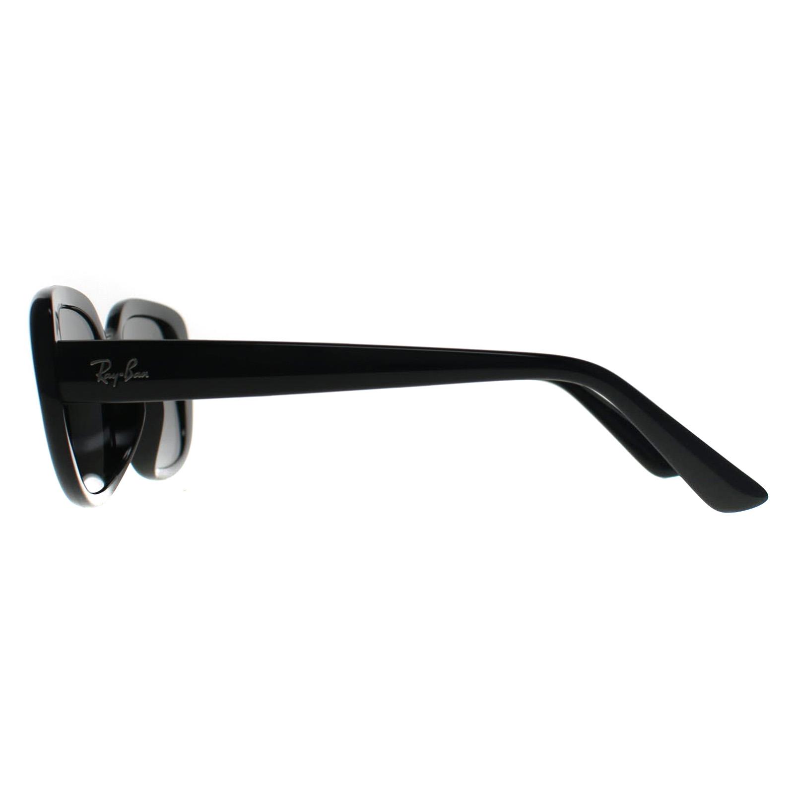 Black Ray-Ban Black Rectangle Polished Black Dark Grey RB4421D Bio Based, Image 3 of 3