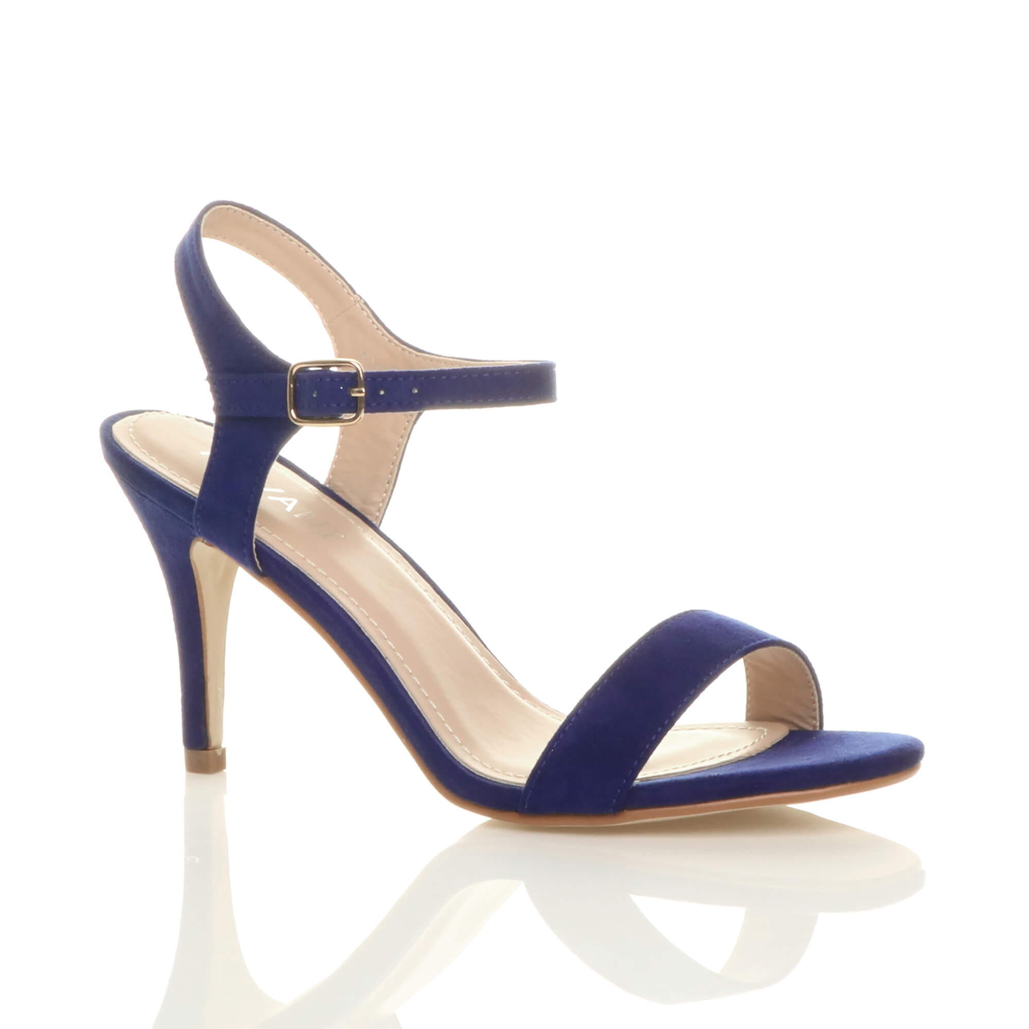 Purple Barely There Strappy High Heeled Sandals