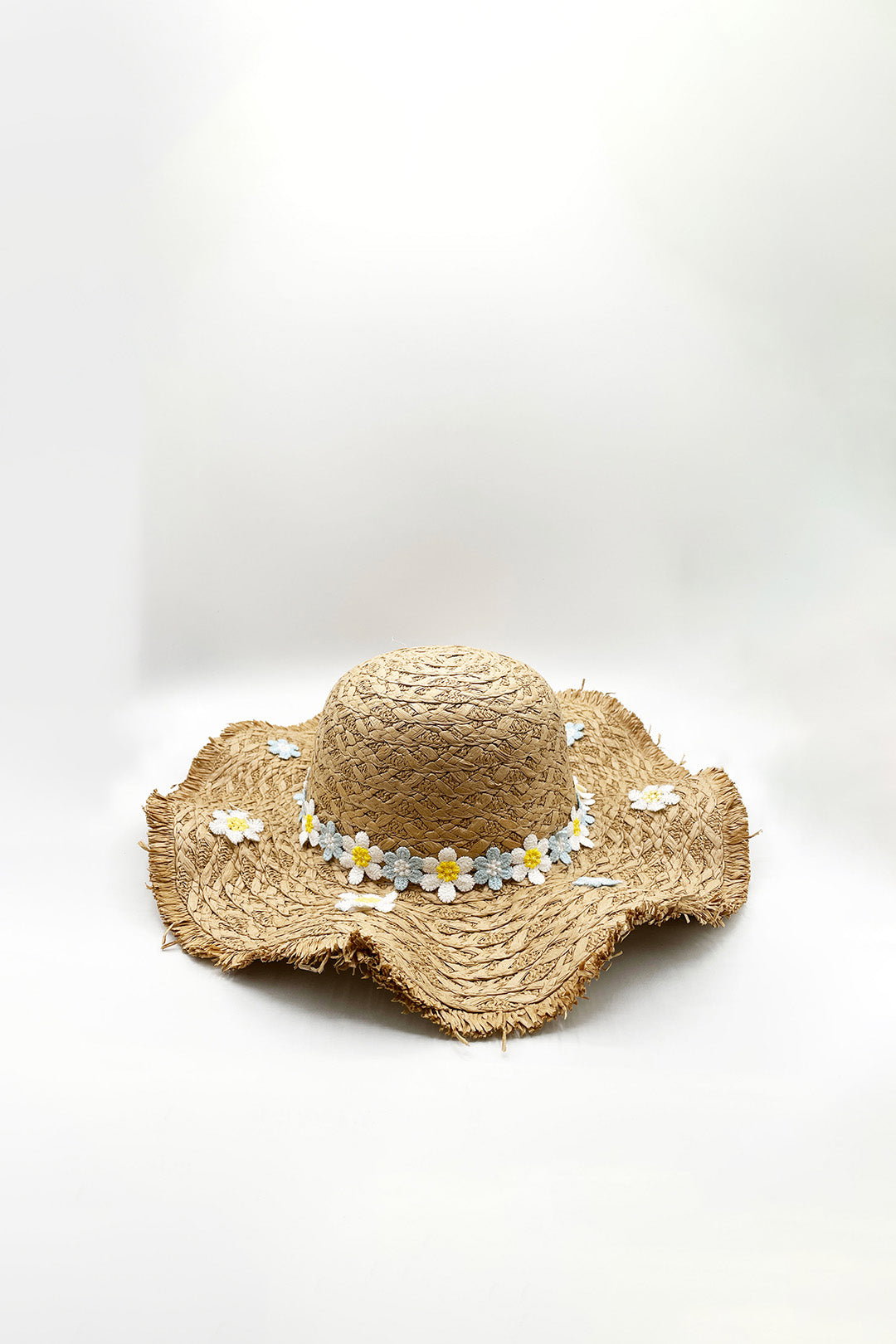 Tan Chrysanthemum Sun Hat, Image 2 of 3