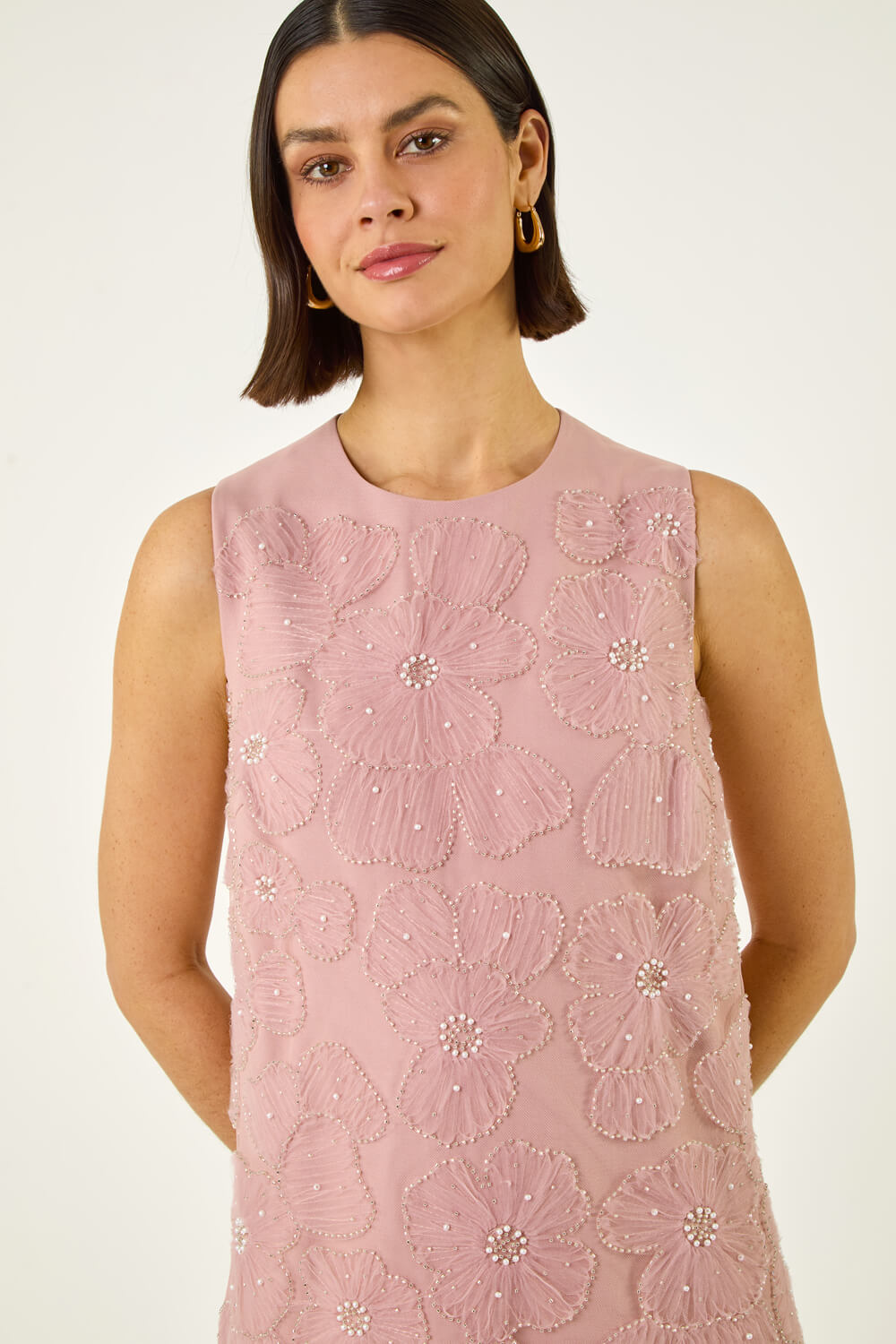 Light Pink Premium Sequin Shift Dress, Image 6 of 6