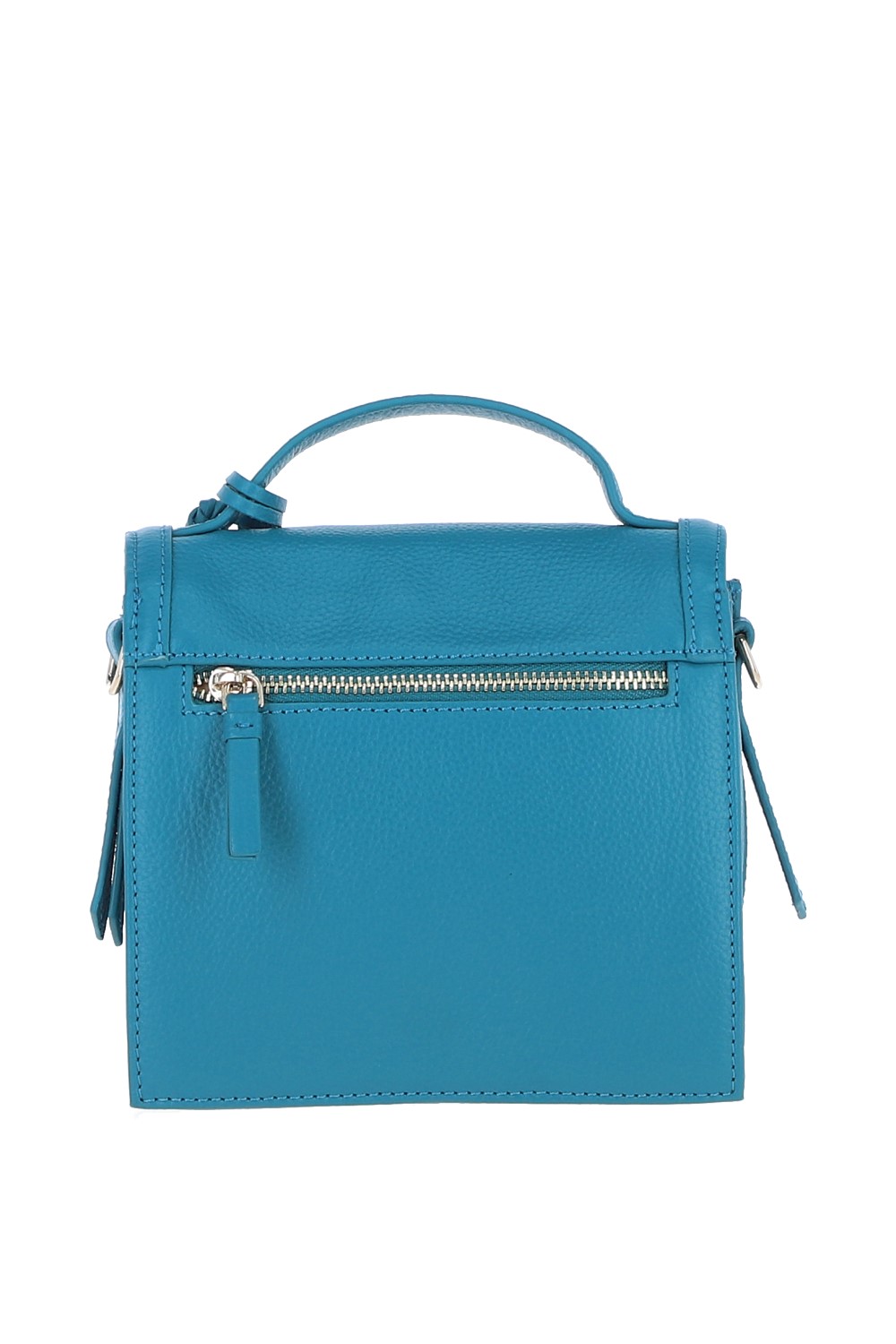 Turqouise Compact Handbag With Detachable Crossbody Strap, Image 3 of 4
