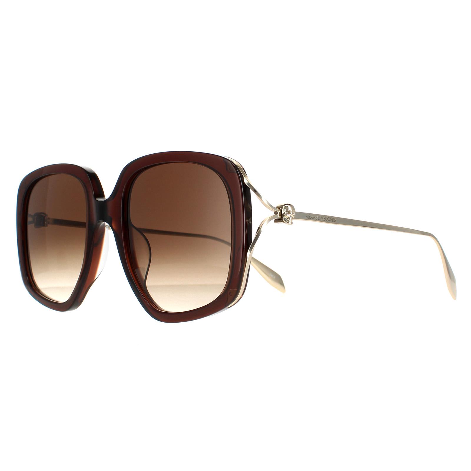 Brown Alexander McQueen Brown Square Brown Gold Brown Gradient AM0374S, Image 2 of 7