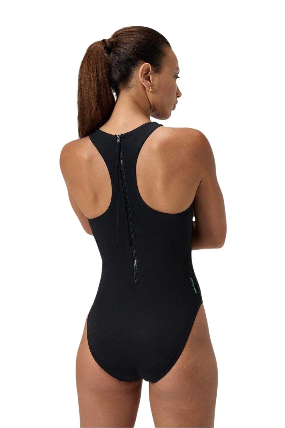 Charcoal Racer One Piece Swimsuit, Image 2 of 4