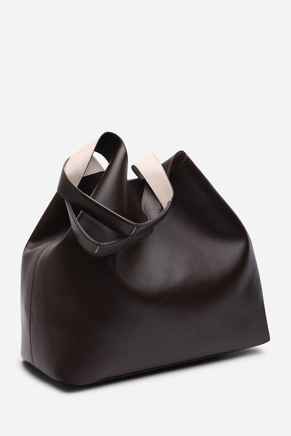 Dark Brown Citron Shoulder Tote Bag, Image 6 of 8