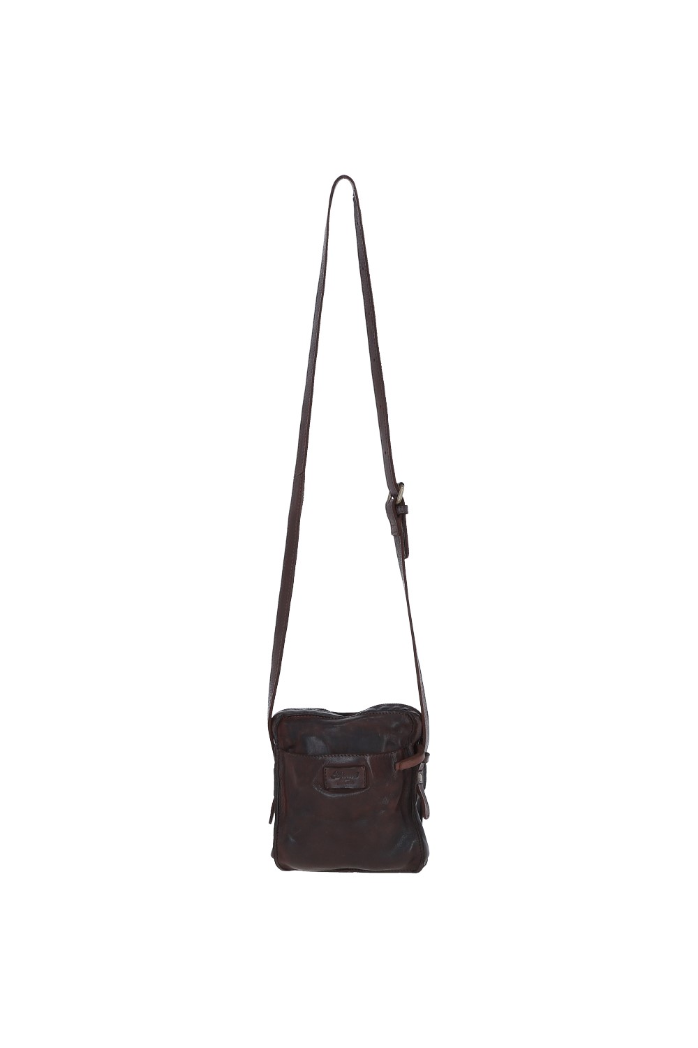 Dark Brown Ashwood Leather Dark Brown Real Leather Cross Body Bag, Image 3 of 4