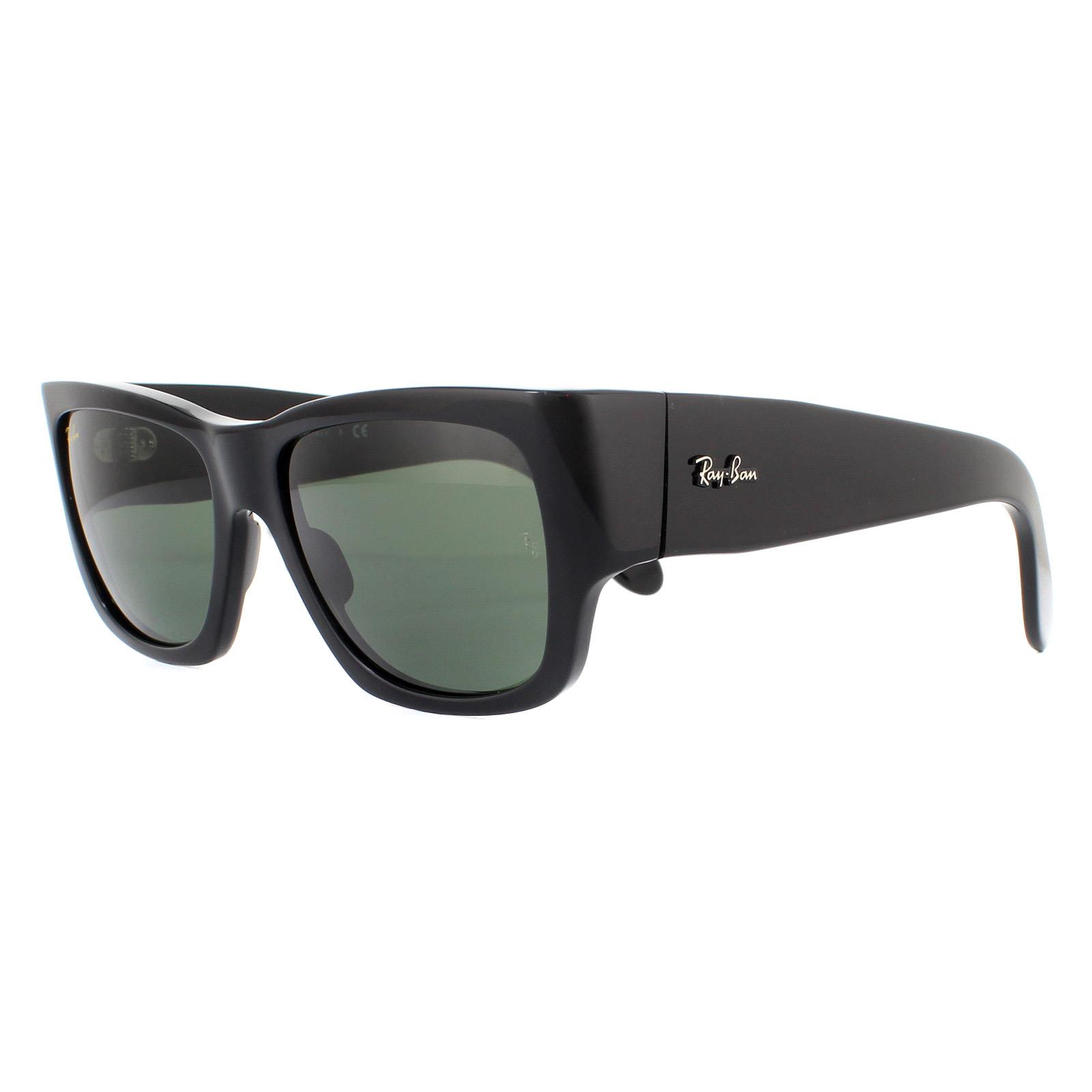 Square Shiny Black Green G-15 Nomad RB2187 Sunglasses, Image 2 of 6