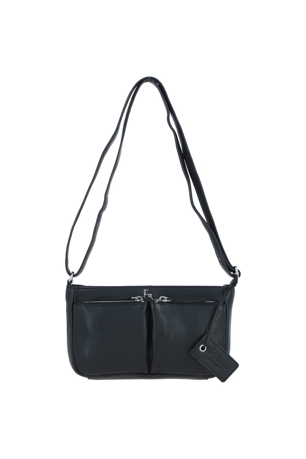 Black 'Iverness' Real Leather Crossbody Bag, Image 2 of 5