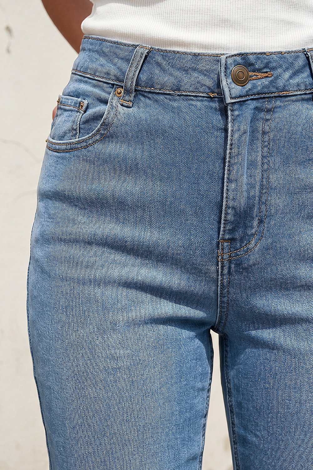 Light Denim Slim Leg Stretch Jeans, Image 5 of 4