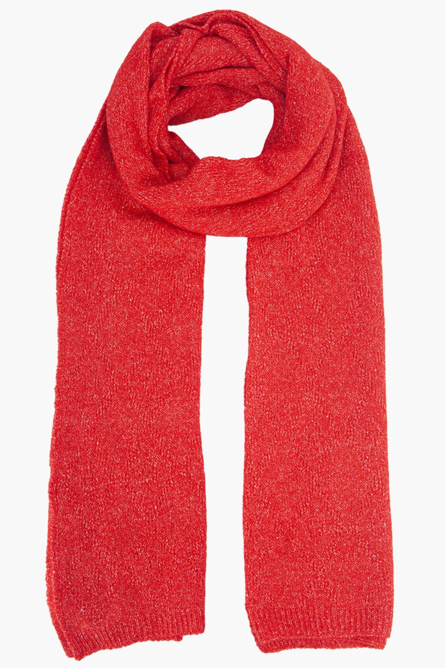 Red Plain Wool Blend Winter Scarf, Image 1 of 2