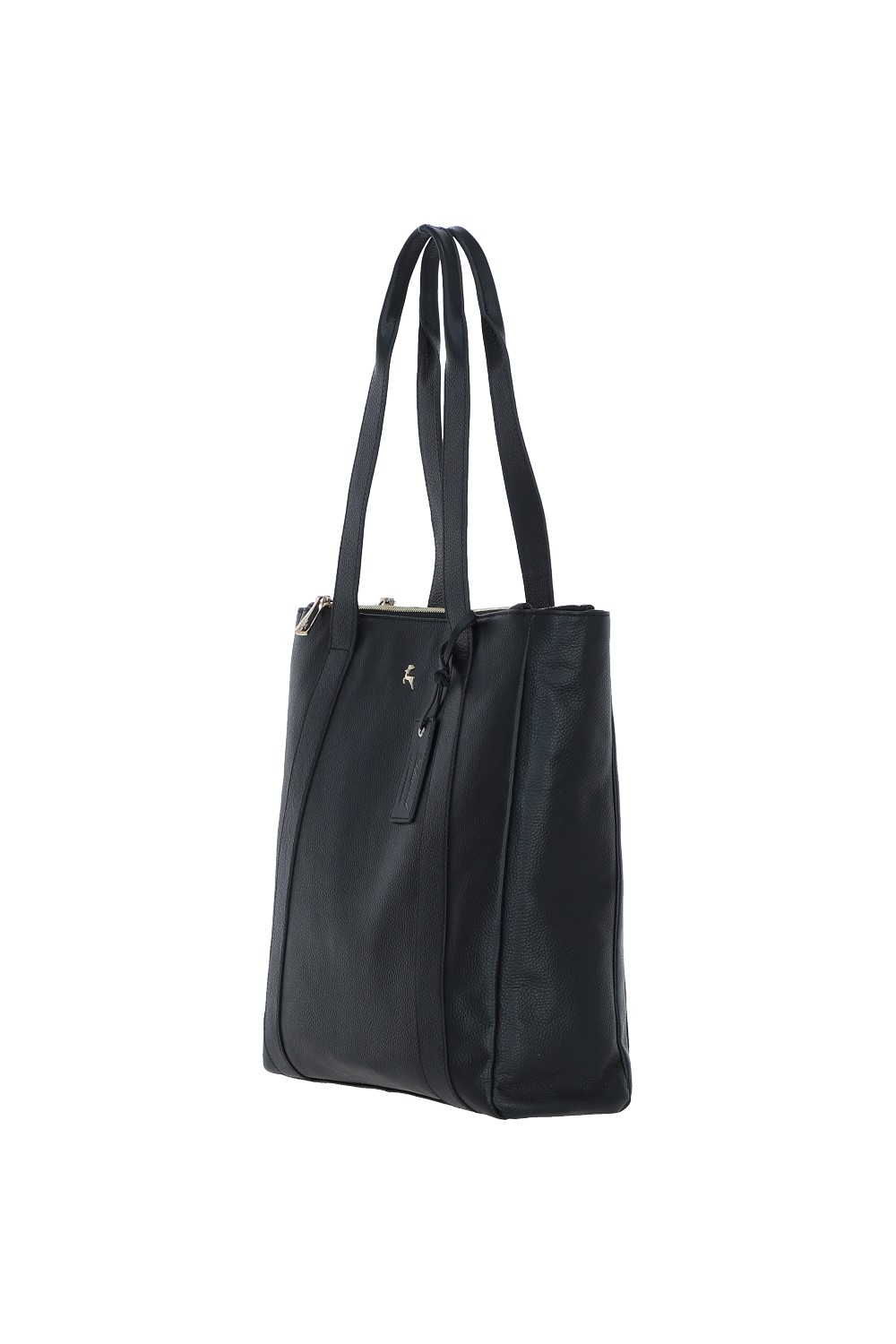 Black 'Consistenza Intensa' Ashwood Modern Black Leather Shoulder Bag, Image 2 of 4