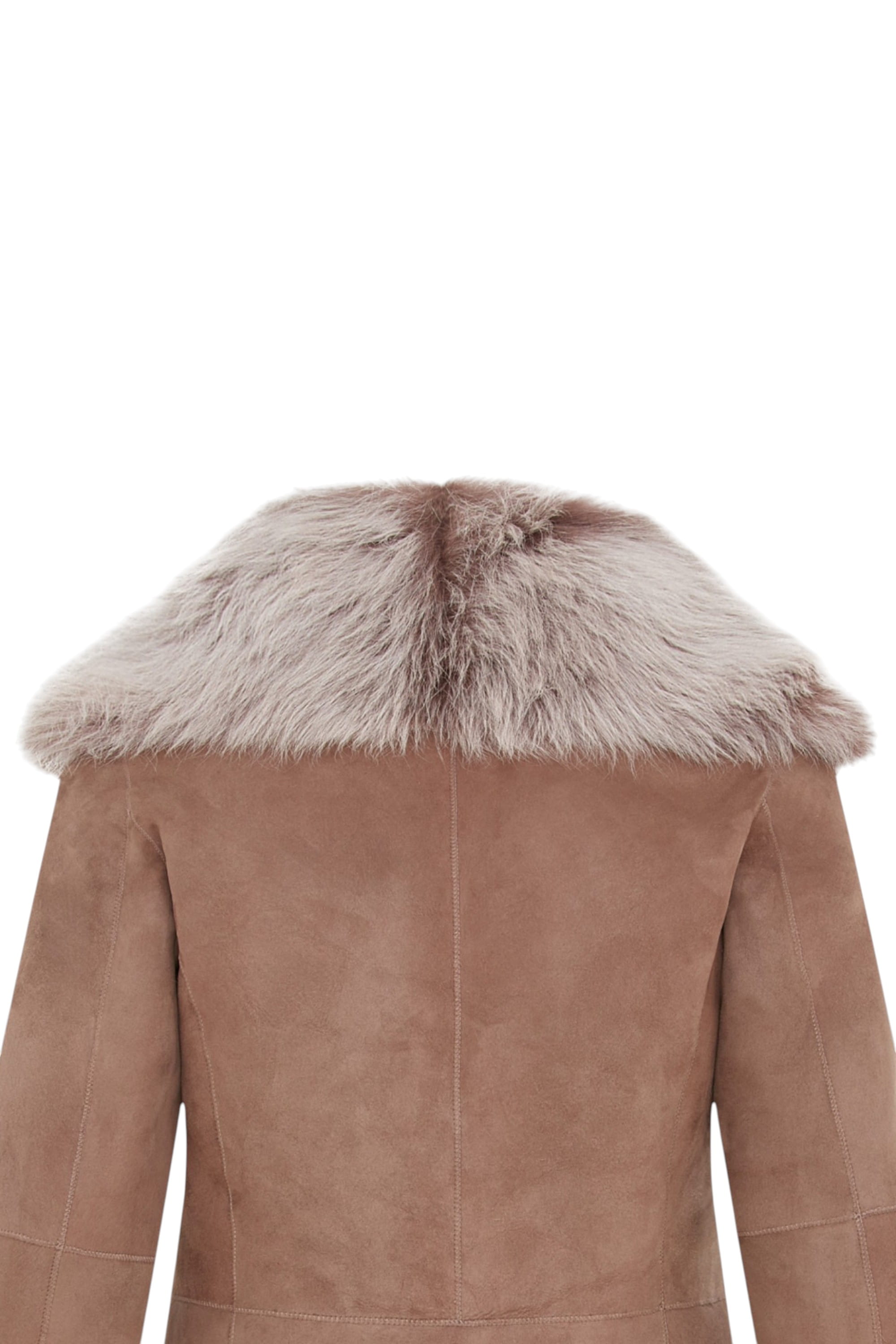 Taupe Sheep Toscana Shearling Leather Jacket, Image 6 of 6