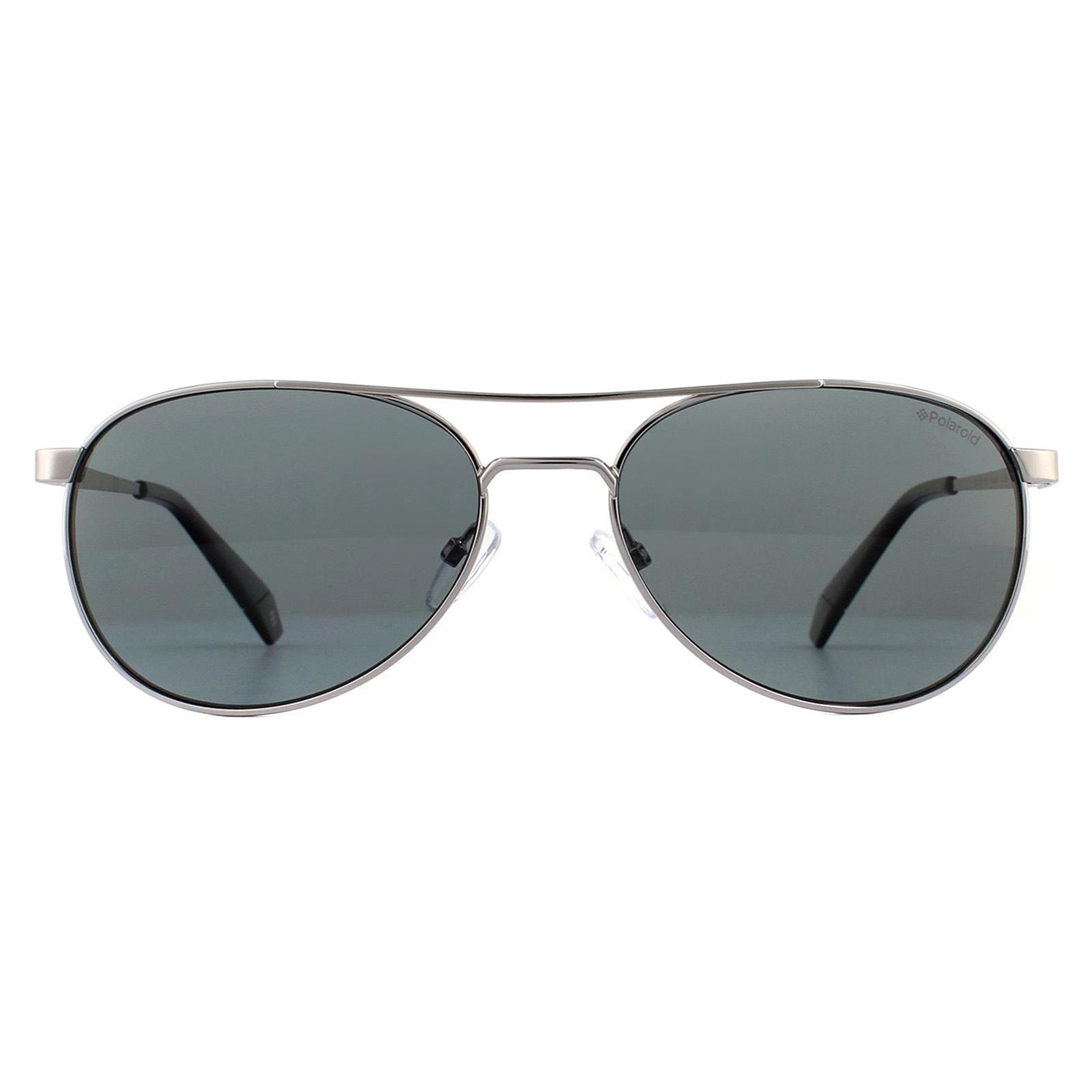 Aviator Ruthenium Grey Polarized Sunglasses, Image 1 of 4