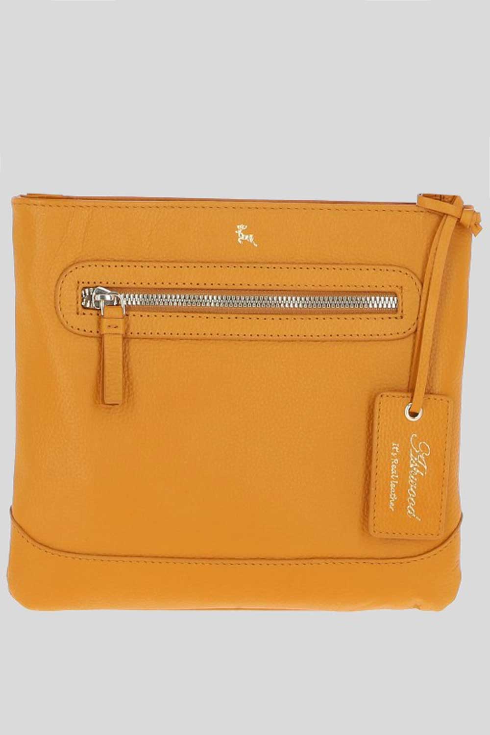 Ochre 'Bliss' Leather Cross Body Bag with Adjustable Strap, Image 1 of 4