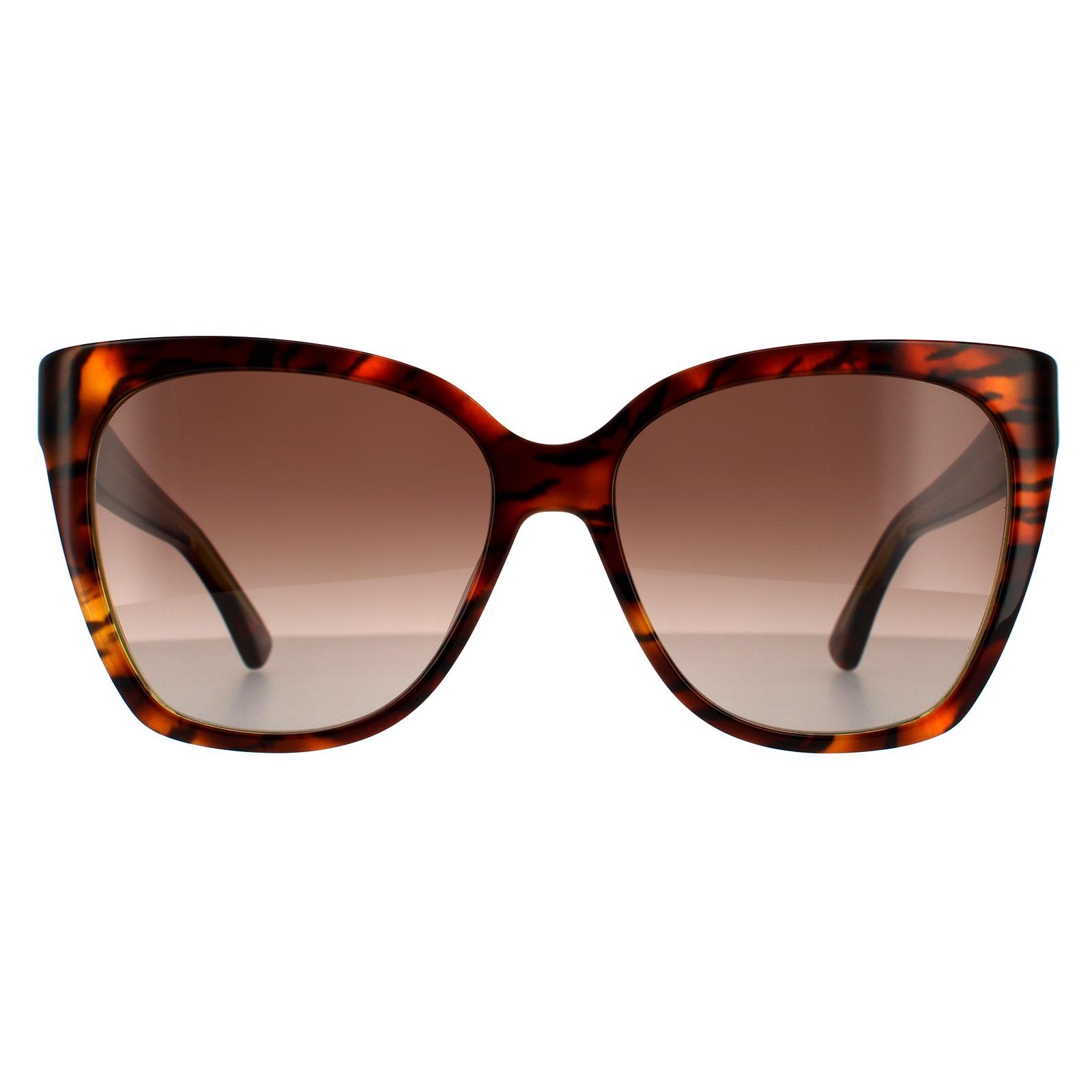Brown Moschino Brown Square Havana Yellow Brown Gradient Sunglasses, Image 1 of 4