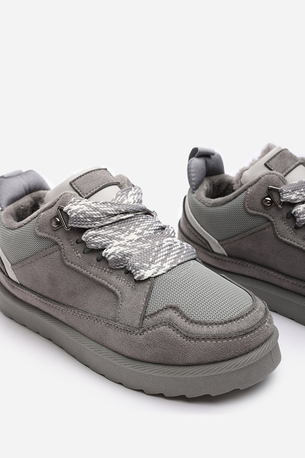 Light Grey 'Darcy' Lace-Up Trainers with Chunky Sole, Image 5 of 7
