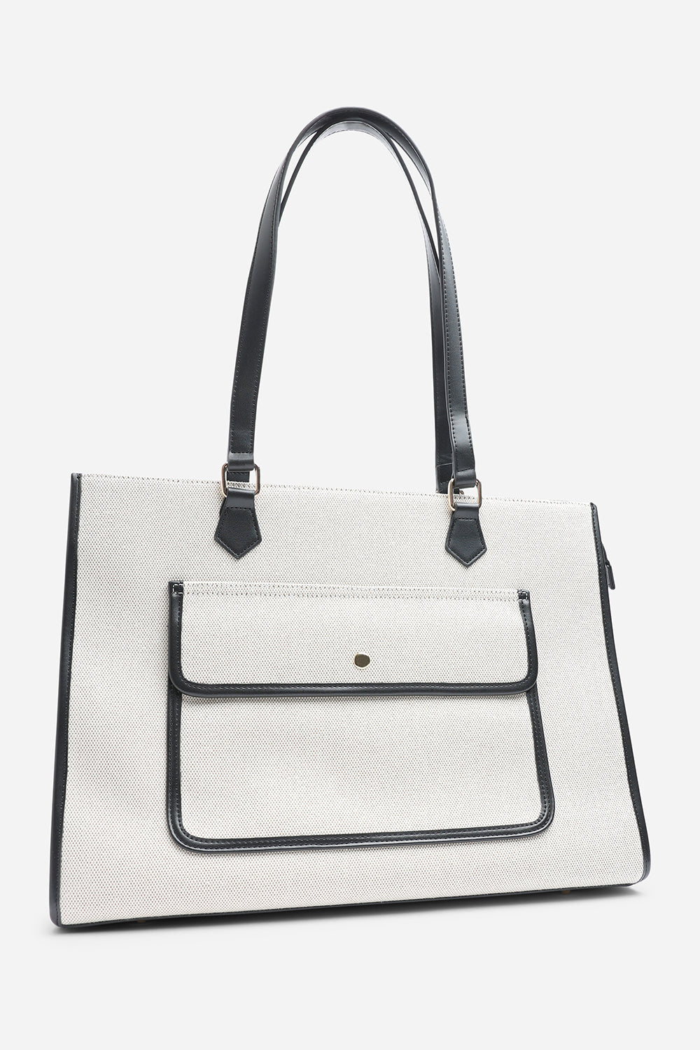 Black Henley Canvas Shoulder Tote Bag, Image 3 of 6