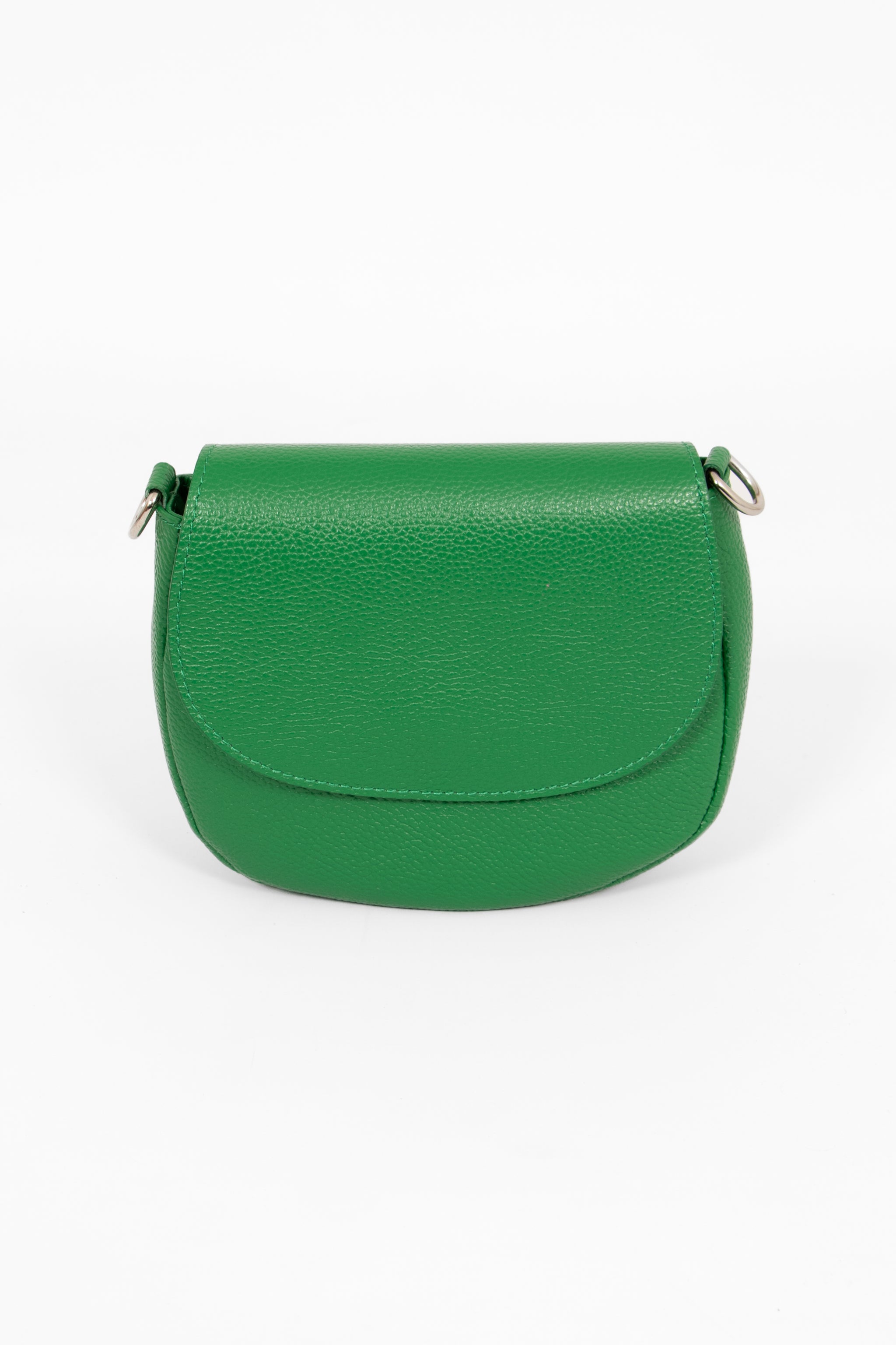 Green Italian Leather Crescent Crossbody Bag, Image 1 of 3