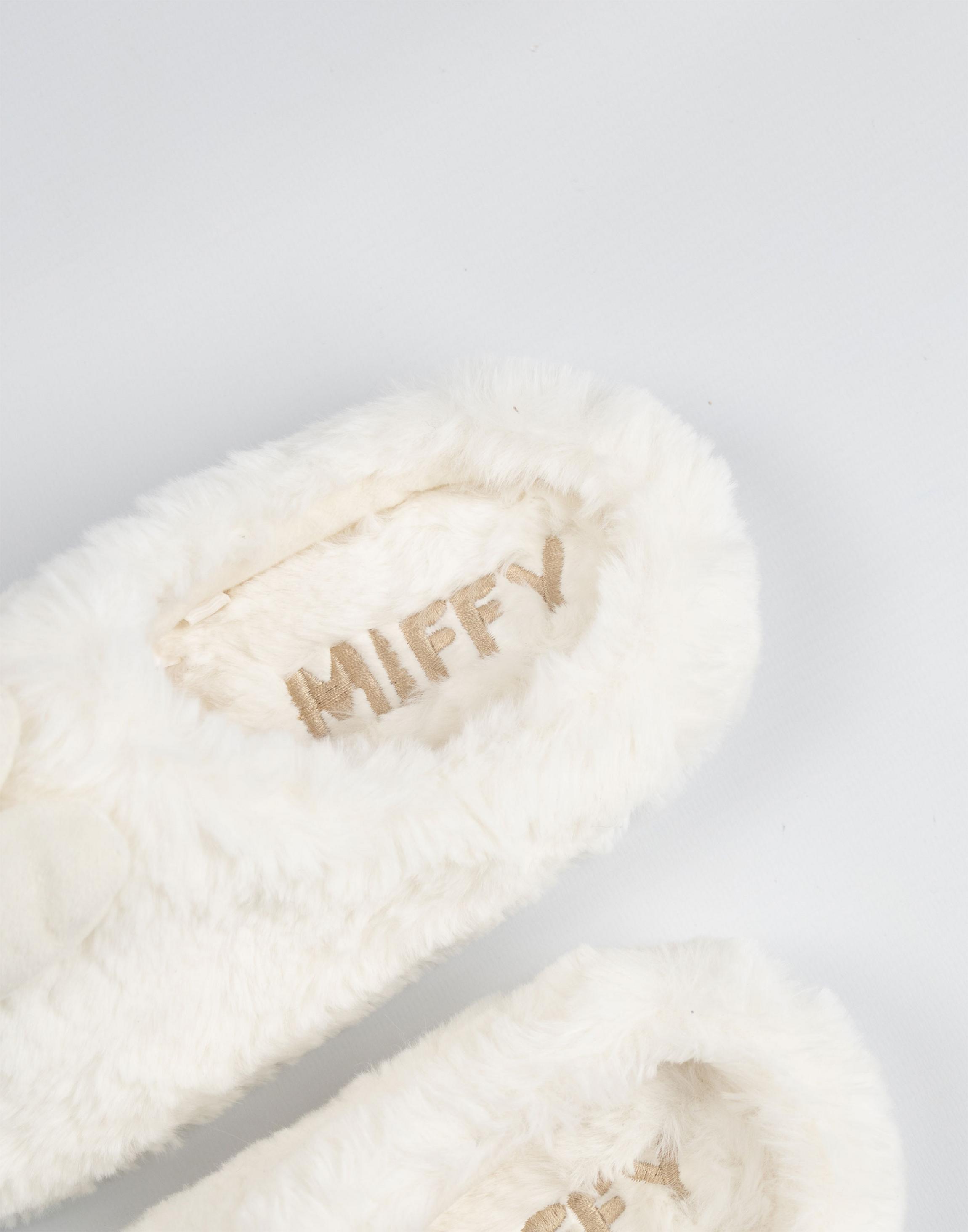 Cream Miffy Character Face Cream UK Slippers, Image 2 of 6