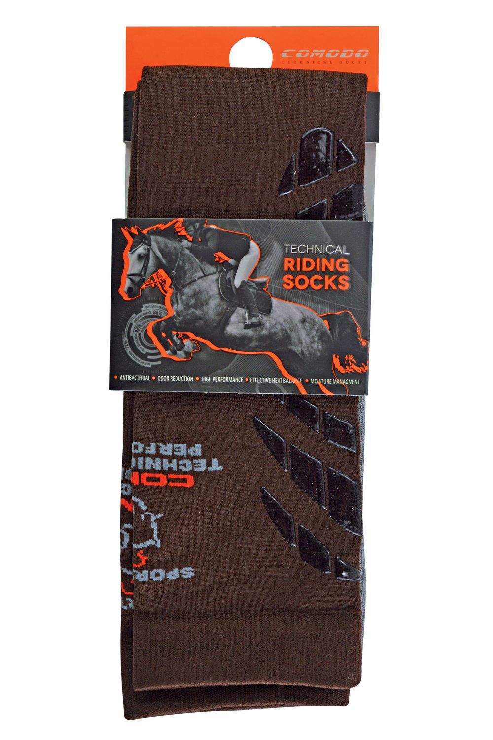 Brown Knee High Horse Riding Socks, Image 2 of 3