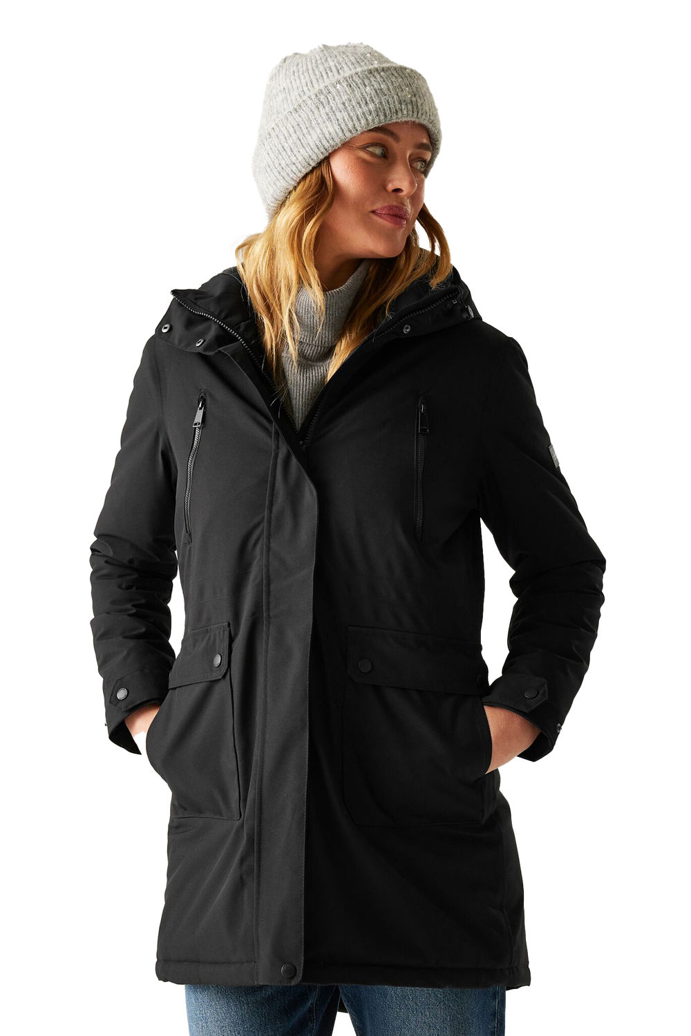 Black Valenta Waterproof Jacket, Image 4 of 5