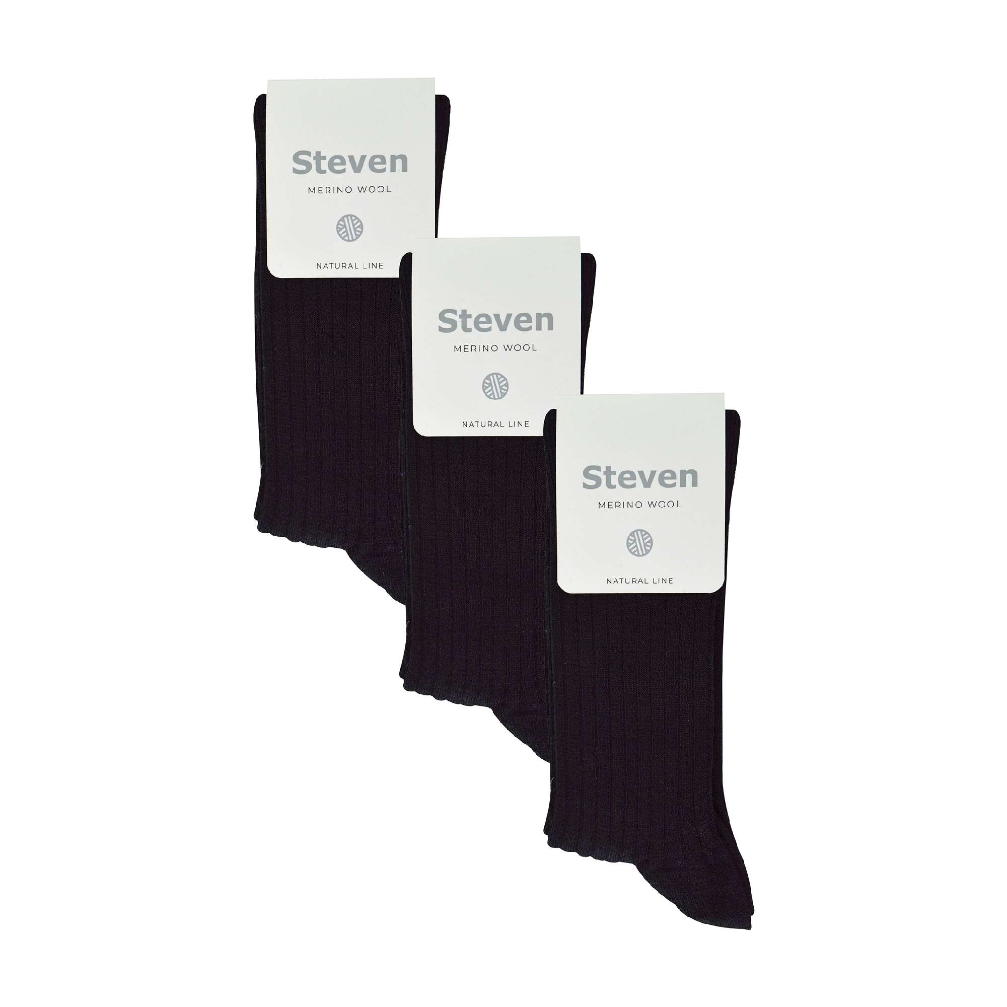 Black 3 Pairs Soft Merino Wool Socks, Image 5 of 5