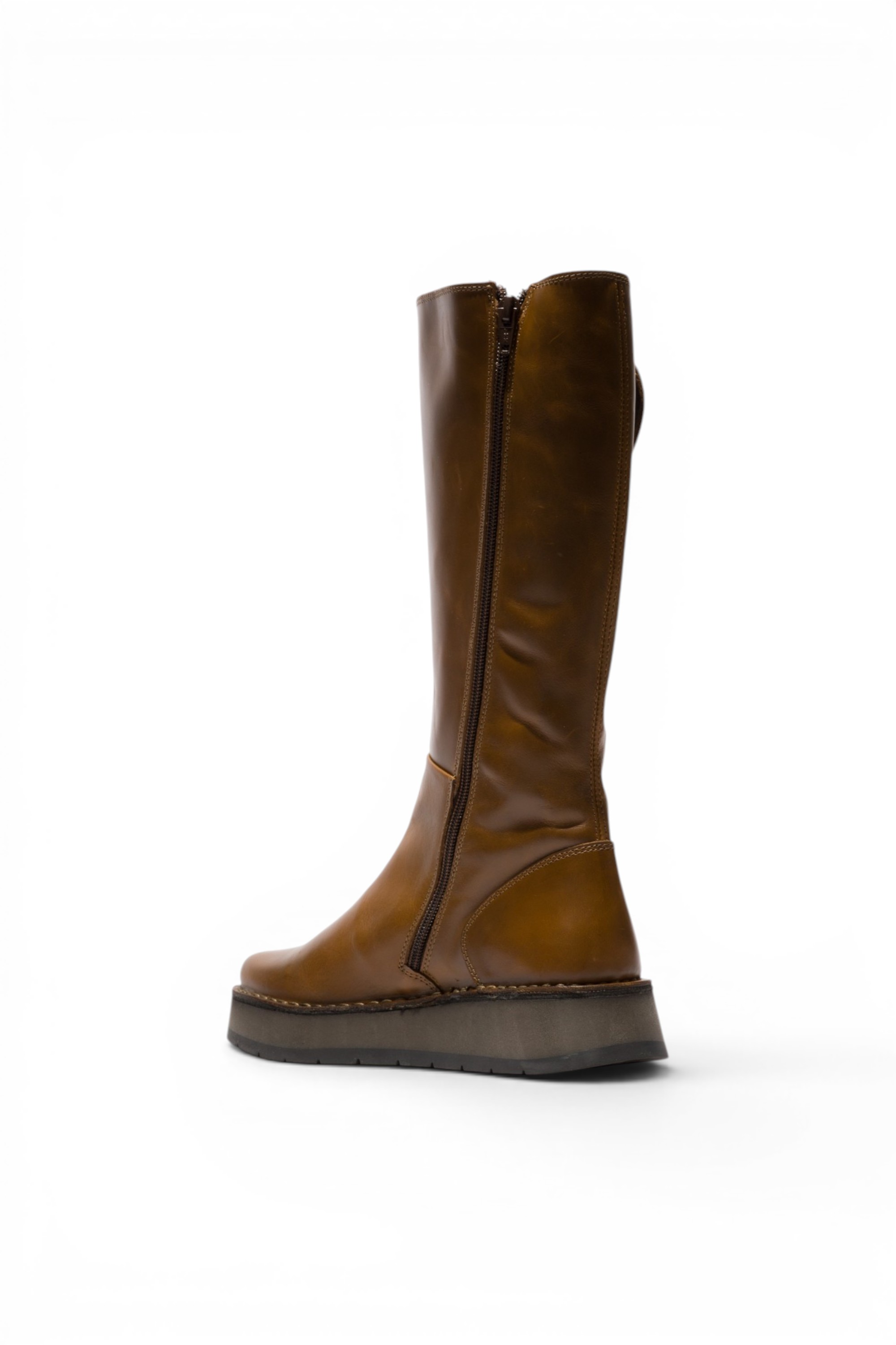 Camel Womens Leather High Long Boots-RHEA042, Image 4 of 5