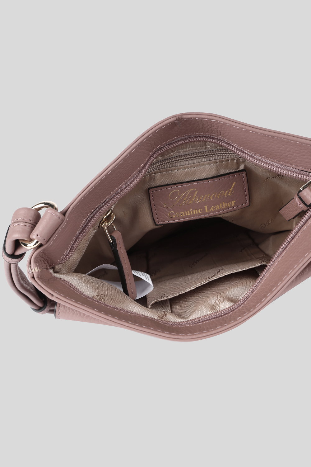 Rose 'Heaven' Real Leather Cross Body Bag, Image 5 of 5