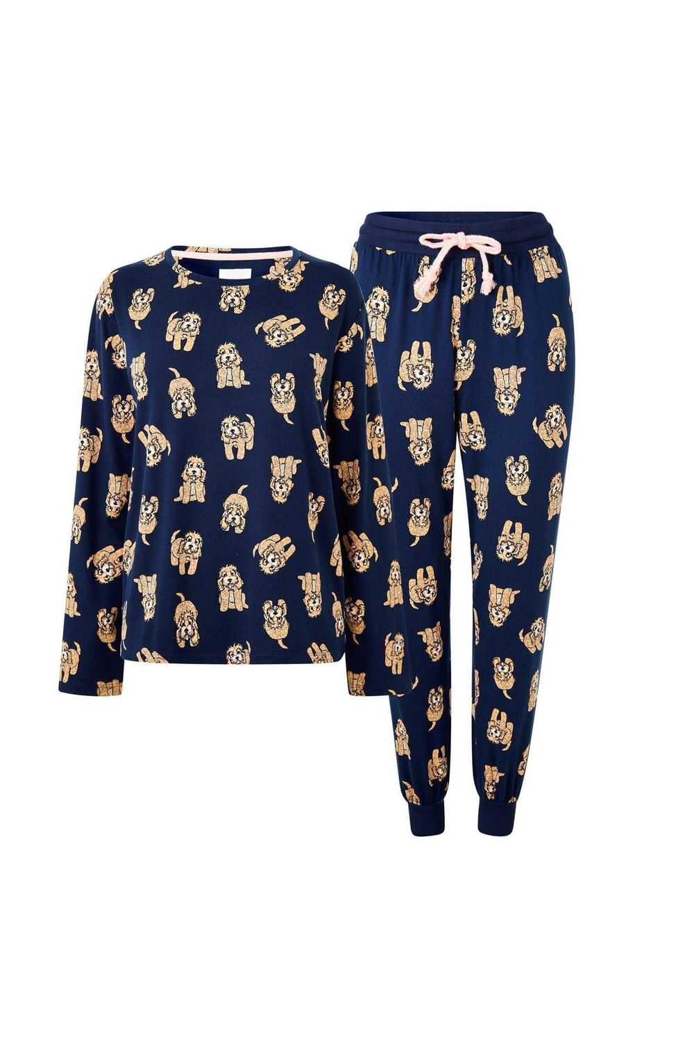 Navy Puppy Pyjama Set, Image 2 of 5