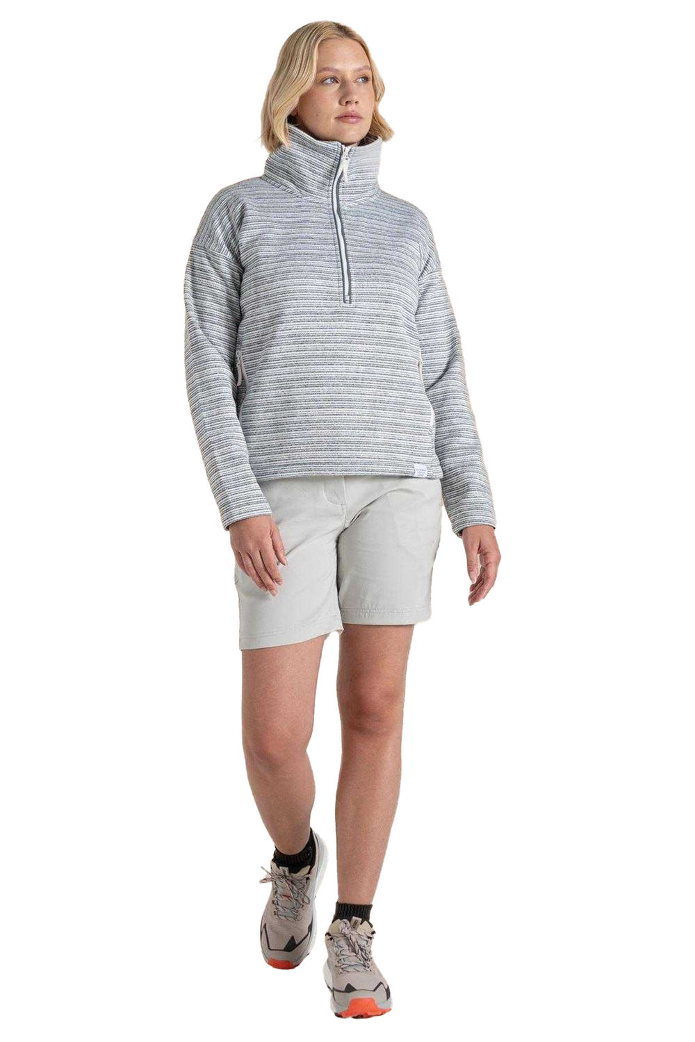 Grey Daisy Striped Long Sleeved Sweatshirt, Image 5 of 5