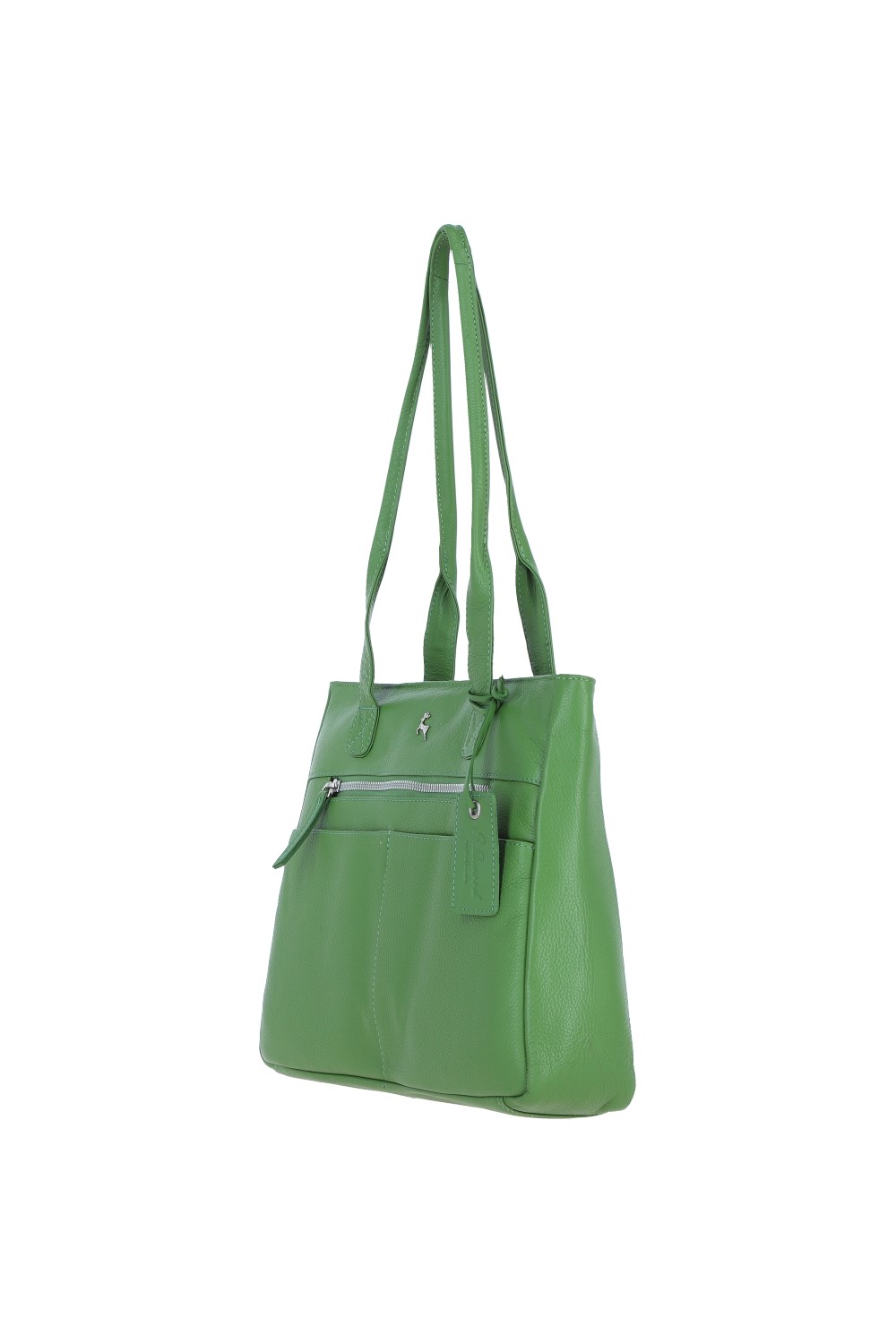 Green 'London' Real Leather Shoulder Bag, Image 3 of 5