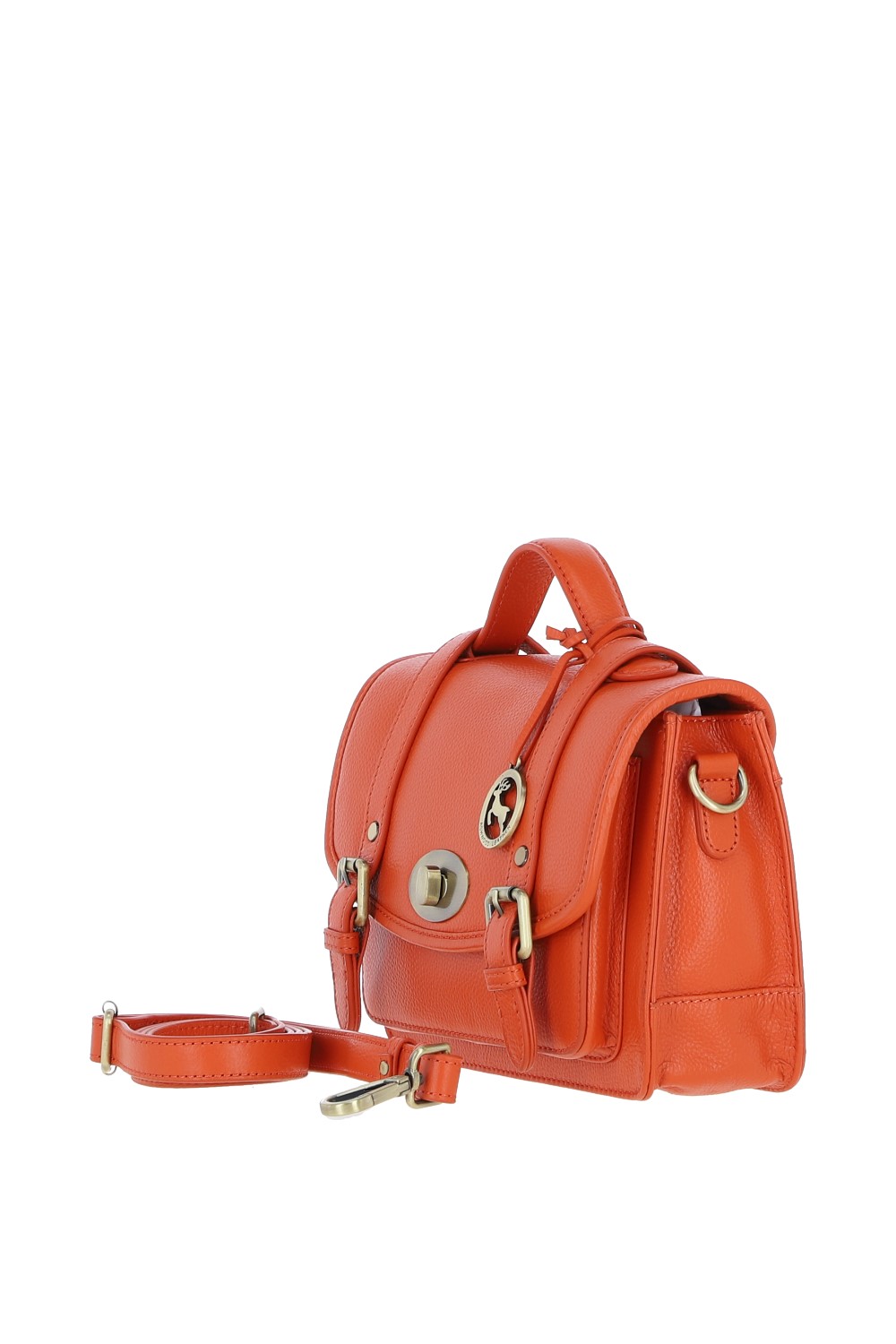 Orange Ashwood Leather Orange Stylish Real Leather Large Satchel Bag, Image 2 of 4