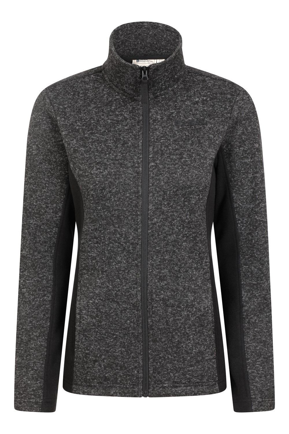 Black Idris Panelled Fleece Jacket, Image 1 of 5