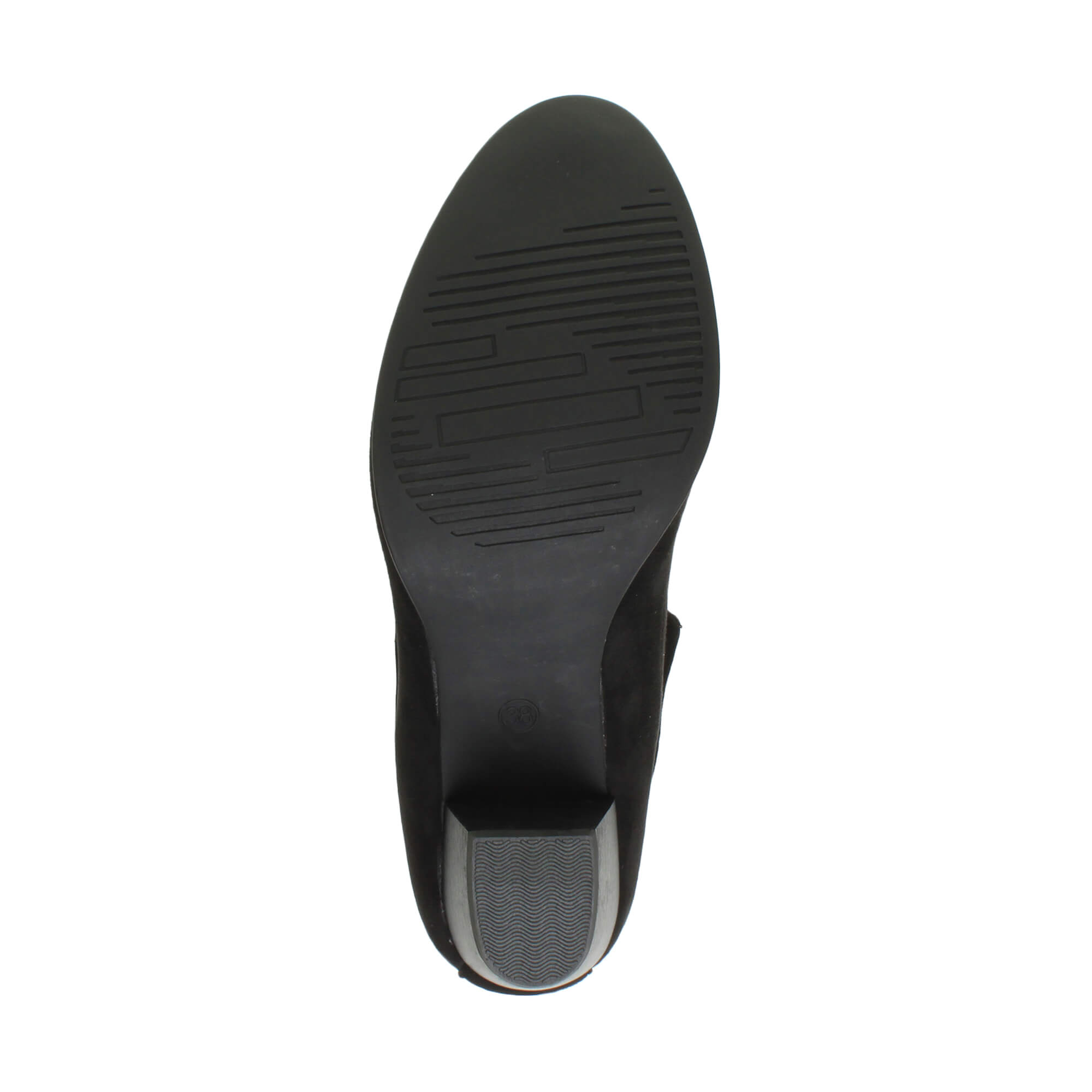Black AJVANI Black Mid Cuban Heel Pixie Granny Ankle Boots, Image 7 of 7