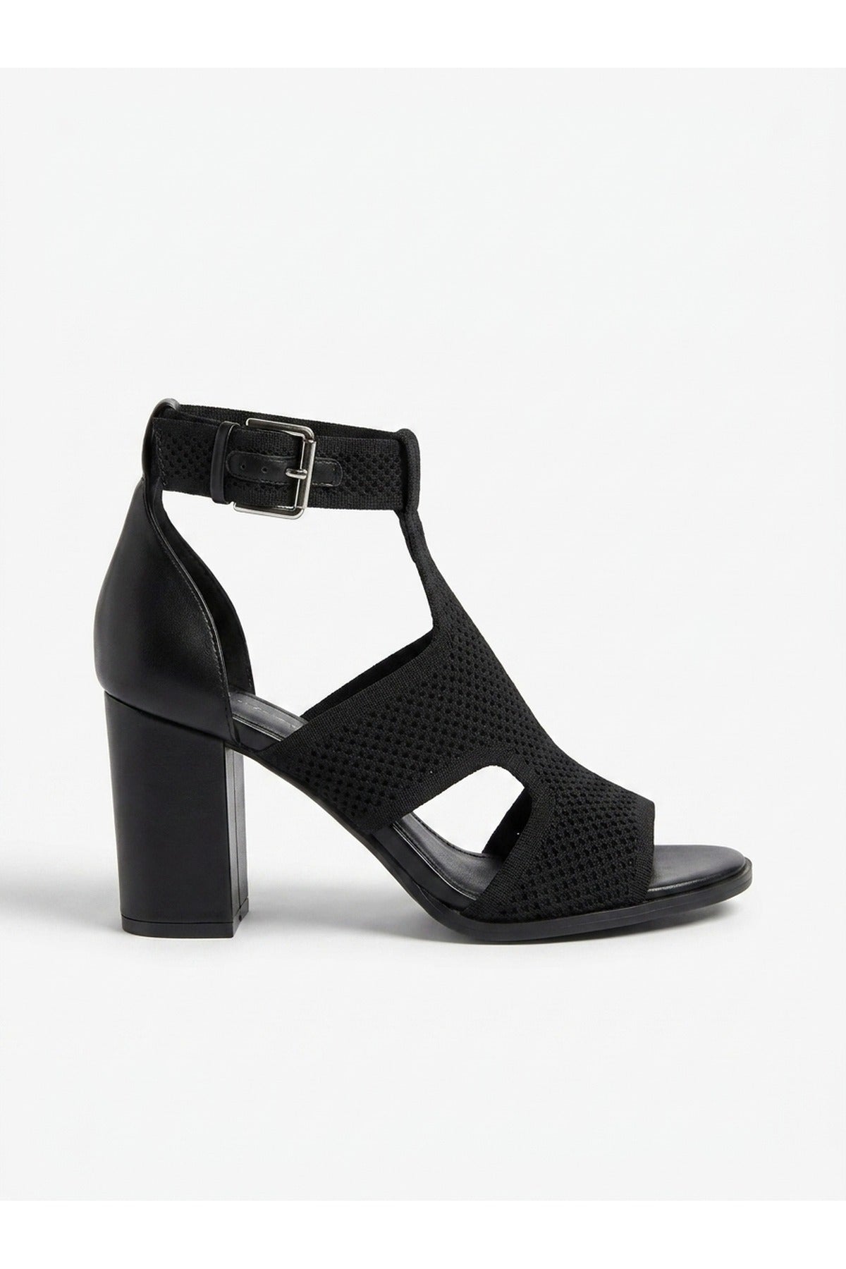 Black Sora Knit Vamp Block Heel Sandals, Image 1 of 5