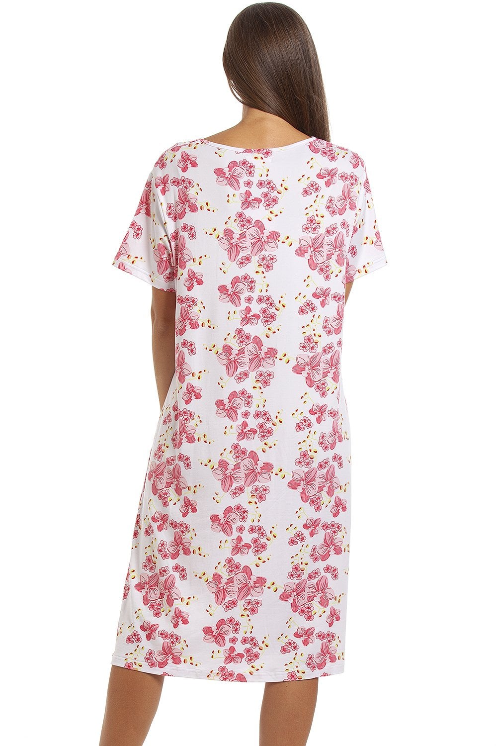 Pink Camille Lingerie Pink Spandex Short Sleeve Nightdress, Image 3 of 4